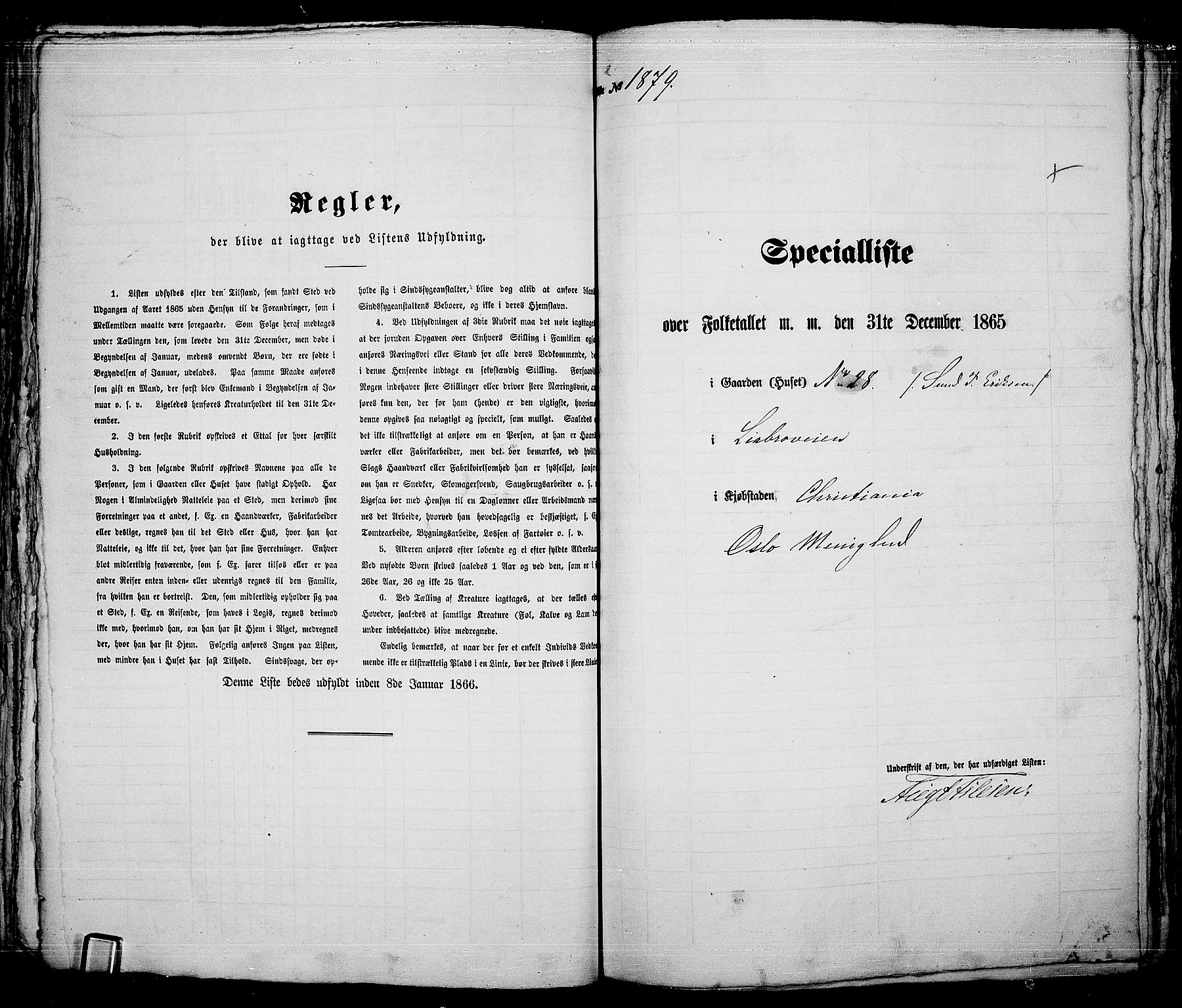 RA, 1865 census for Kristiania, 1865, p. 4207