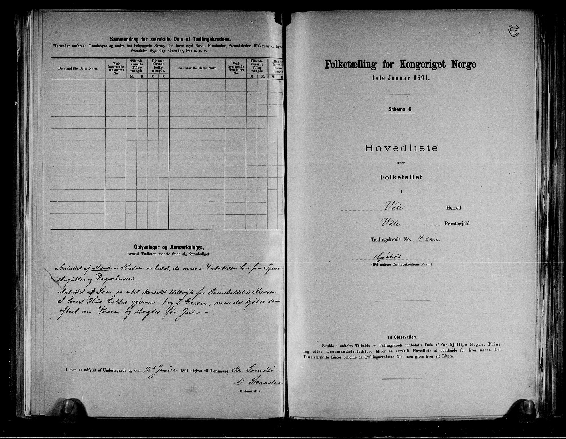 RA, 1891 census for 0716 Våle, 1891, p. 10