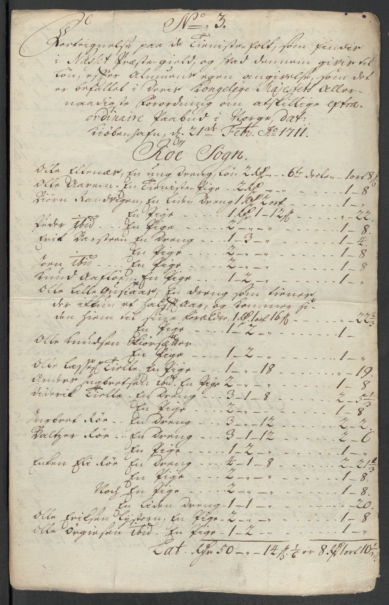 Rentekammeret inntil 1814, Reviderte regnskaper, Fogderegnskap, RA/EA-4092/R55/L3660: Fogderegnskap Romsdal, 1711, p. 156