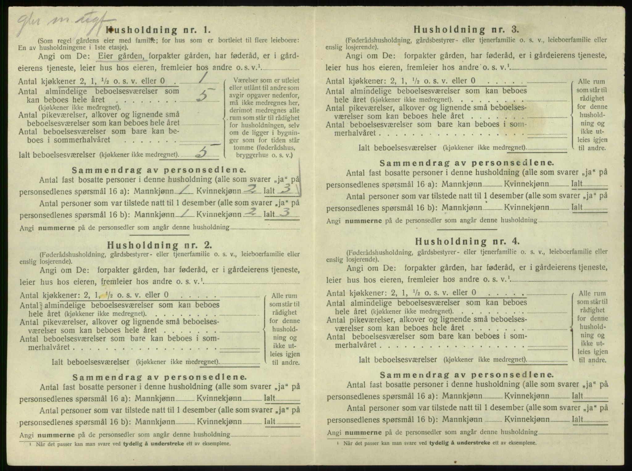 SAB, 1920 census for Vevring, 1920, p. 184