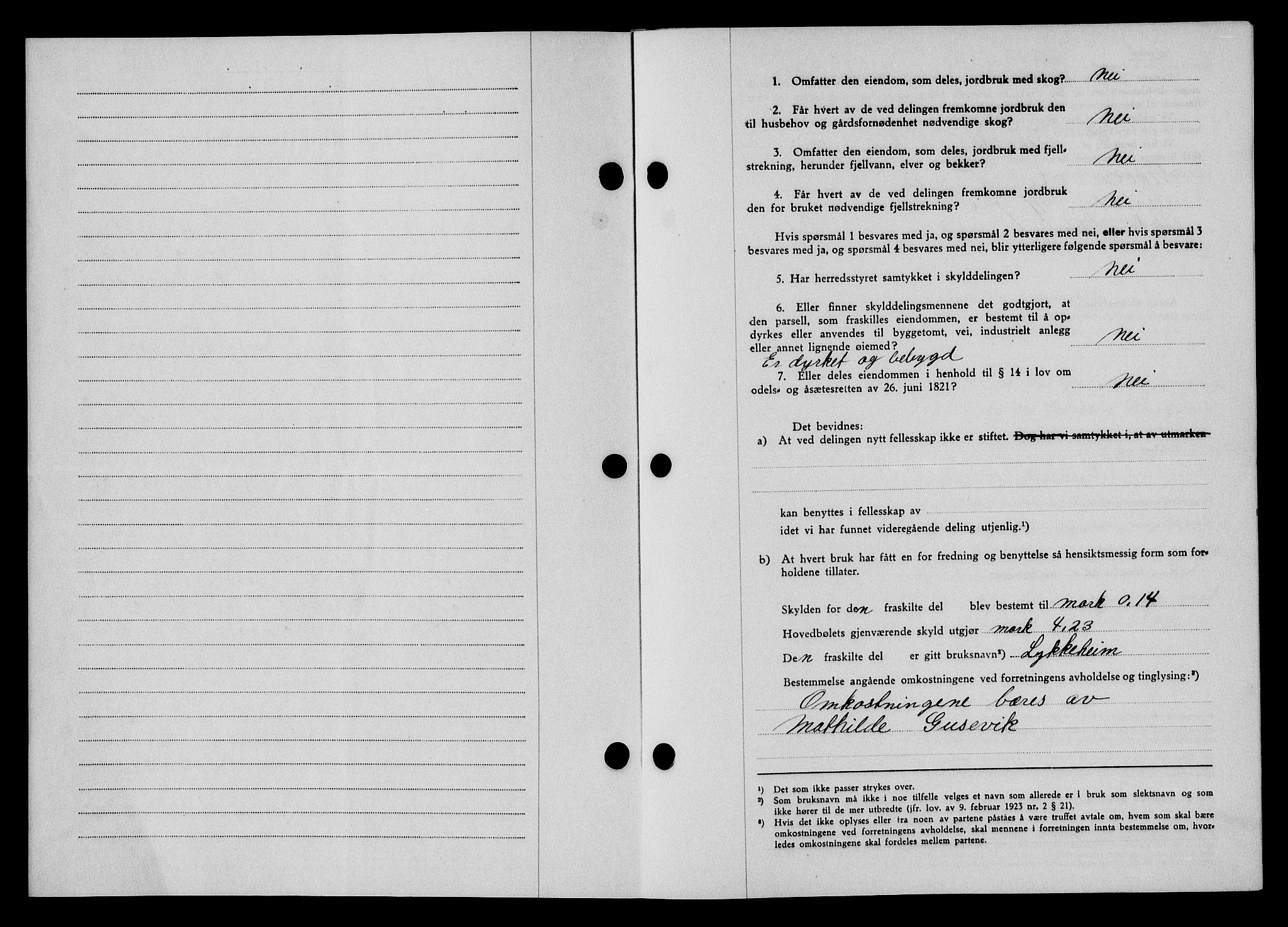 Flekkefjord sorenskriveri, SAK/1221-0001/G/Gb/Gba/L0058: Mortgage book no. A-6, 1942-1944, Diary no: : 754/1943