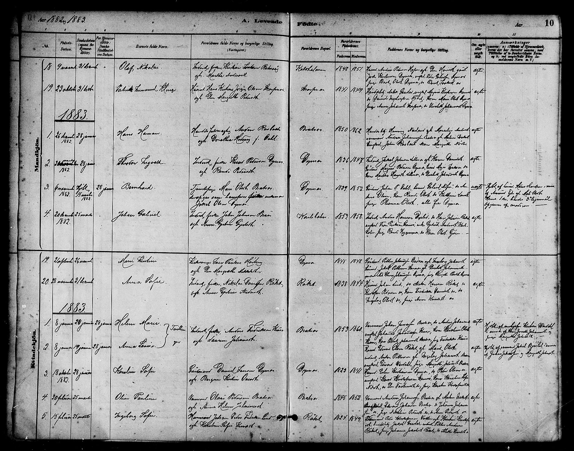 Ministerialprotokoller, klokkerbøker og fødselsregistre - Møre og Romsdal, AV/SAT-A-1454/582/L0947: Parish register (official) no. 582A01, 1880-1900, p. 10