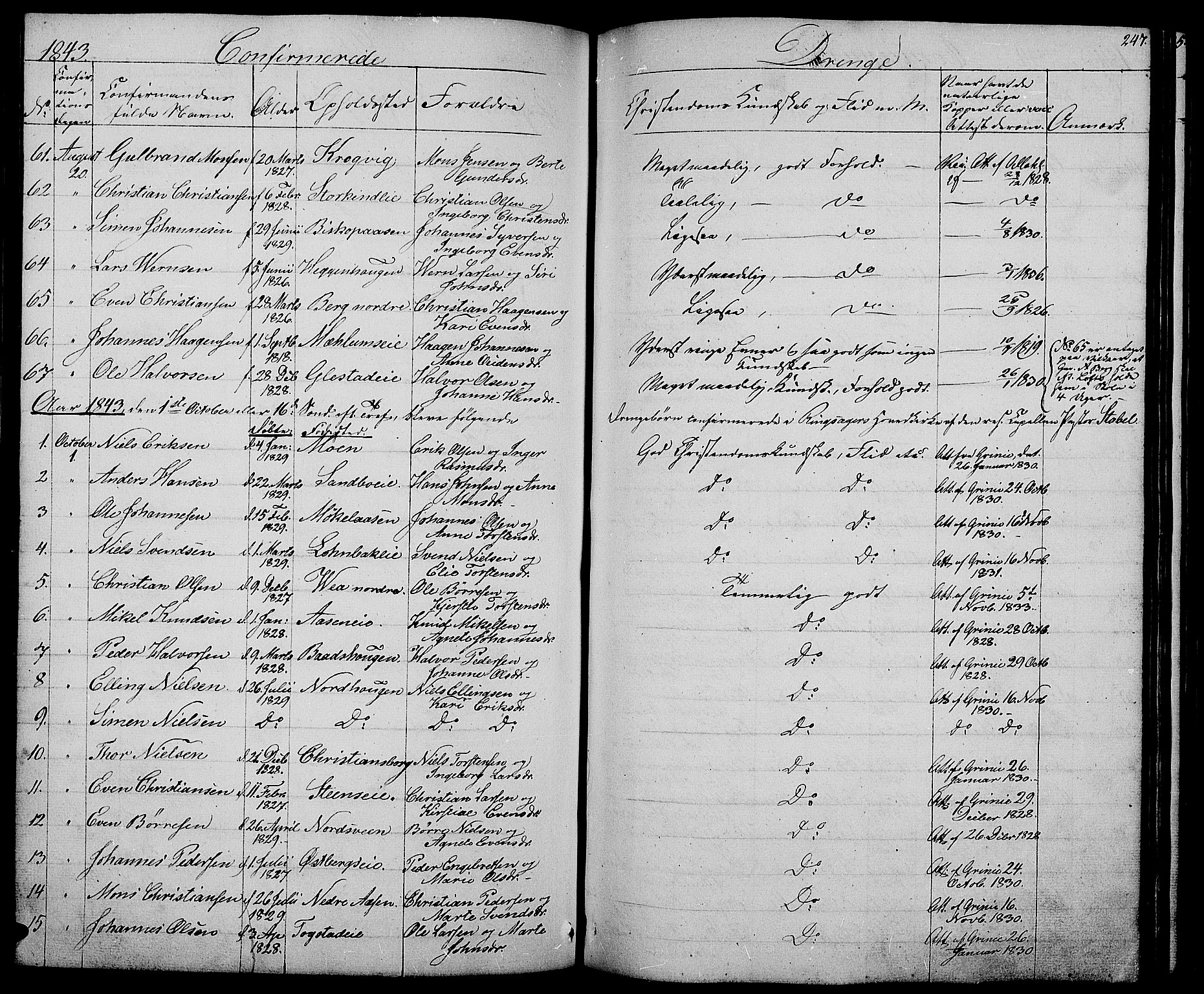 Ringsaker prestekontor, AV/SAH-PREST-014/L/La/L0005: Parish register (copy) no. 5, 1839-1850, p. 247