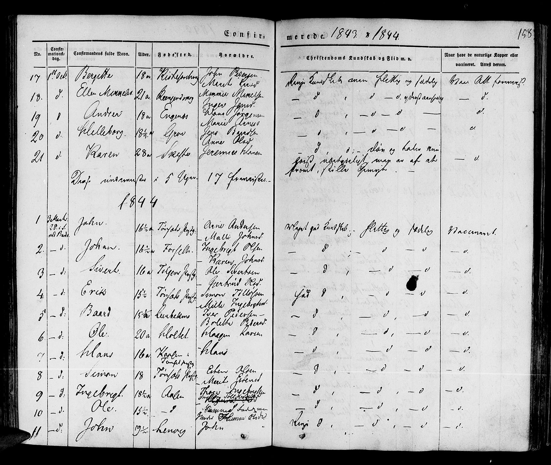 Ibestad sokneprestembete, SATØ/S-0077/H/Ha/Haa/L0006kirke: Parish register (official) no. 6, 1837-1850, p. 158