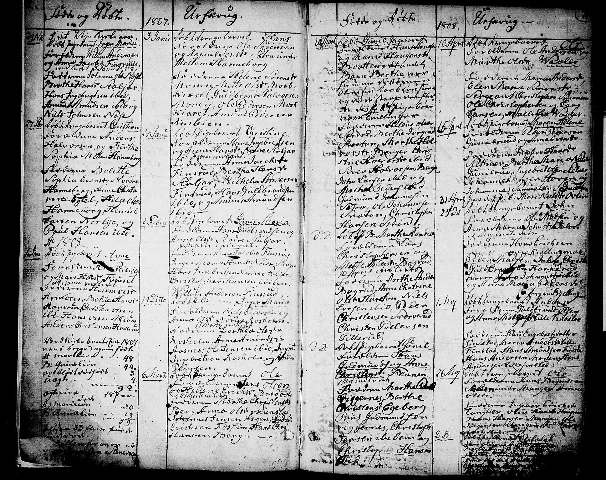 Aurskog prestekontor Kirkebøker, SAO/A-10304a/F/Fa/L0004: Parish register (official) no. I 4, 1807-1814, p. 2-3