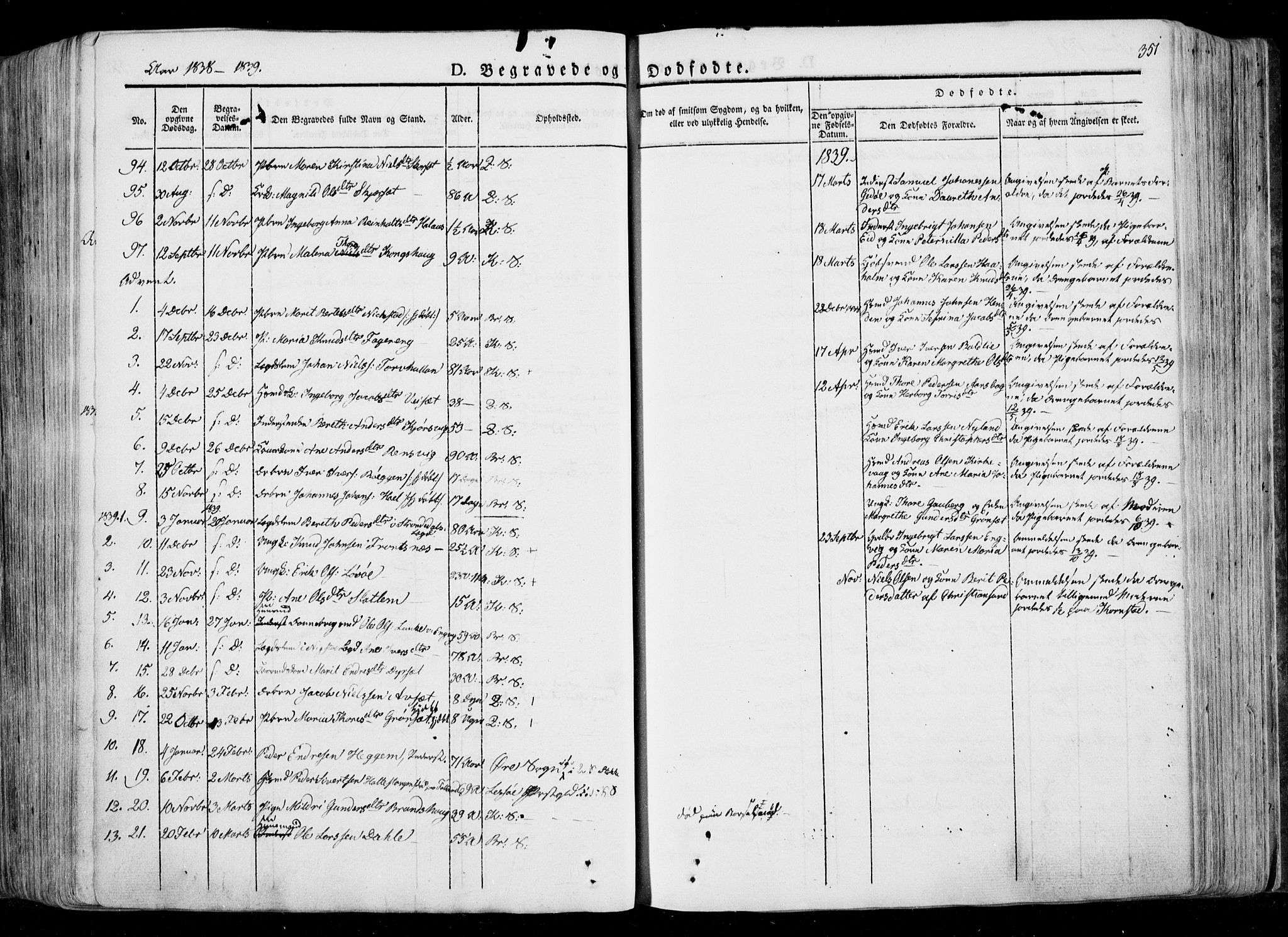 Ministerialprotokoller, klokkerbøker og fødselsregistre - Møre og Romsdal, AV/SAT-A-1454/568/L0803: Parish register (official) no. 568A10, 1830-1853, p. 351