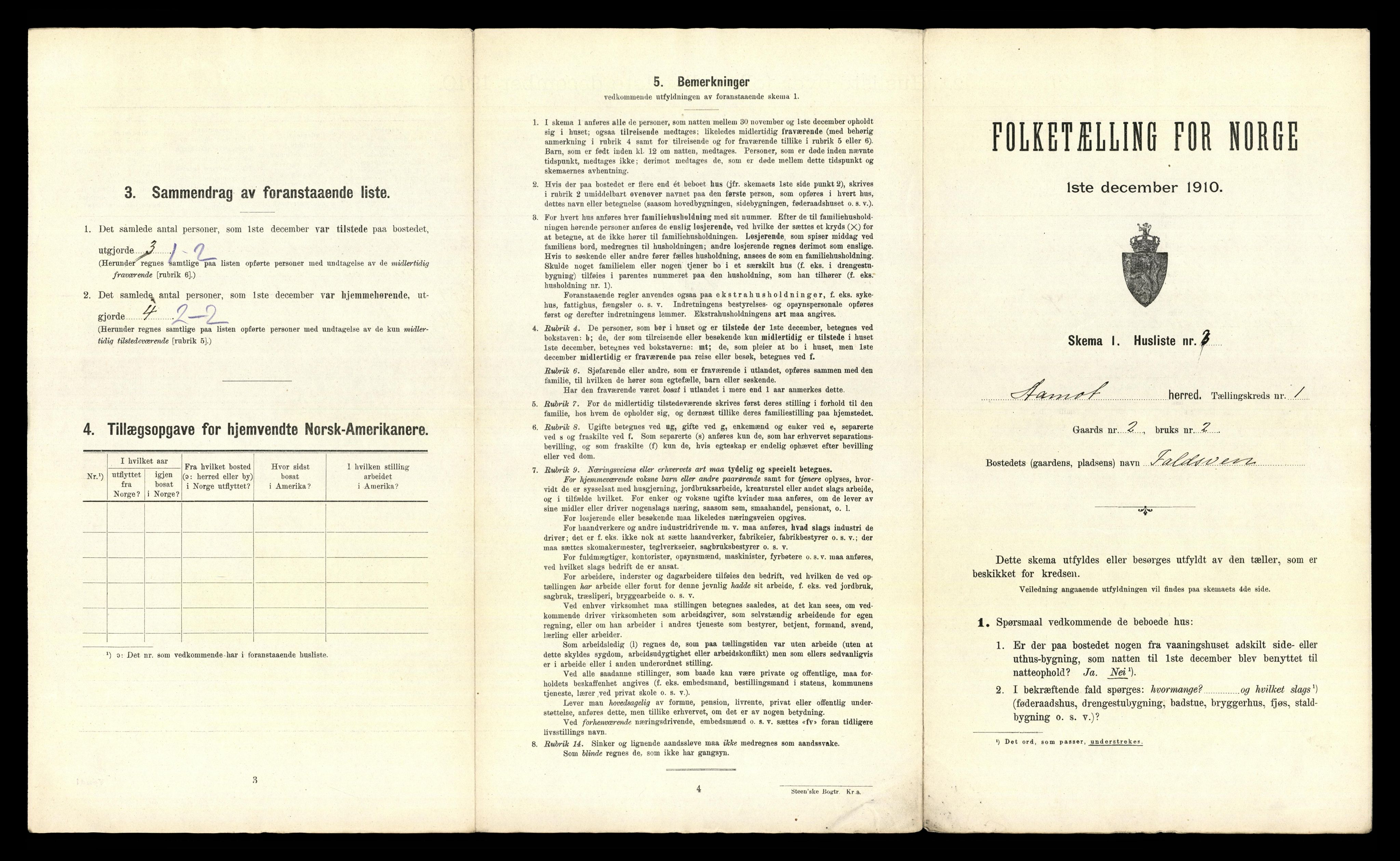 RA, 1910 census for Åmot, 1910, p. 53