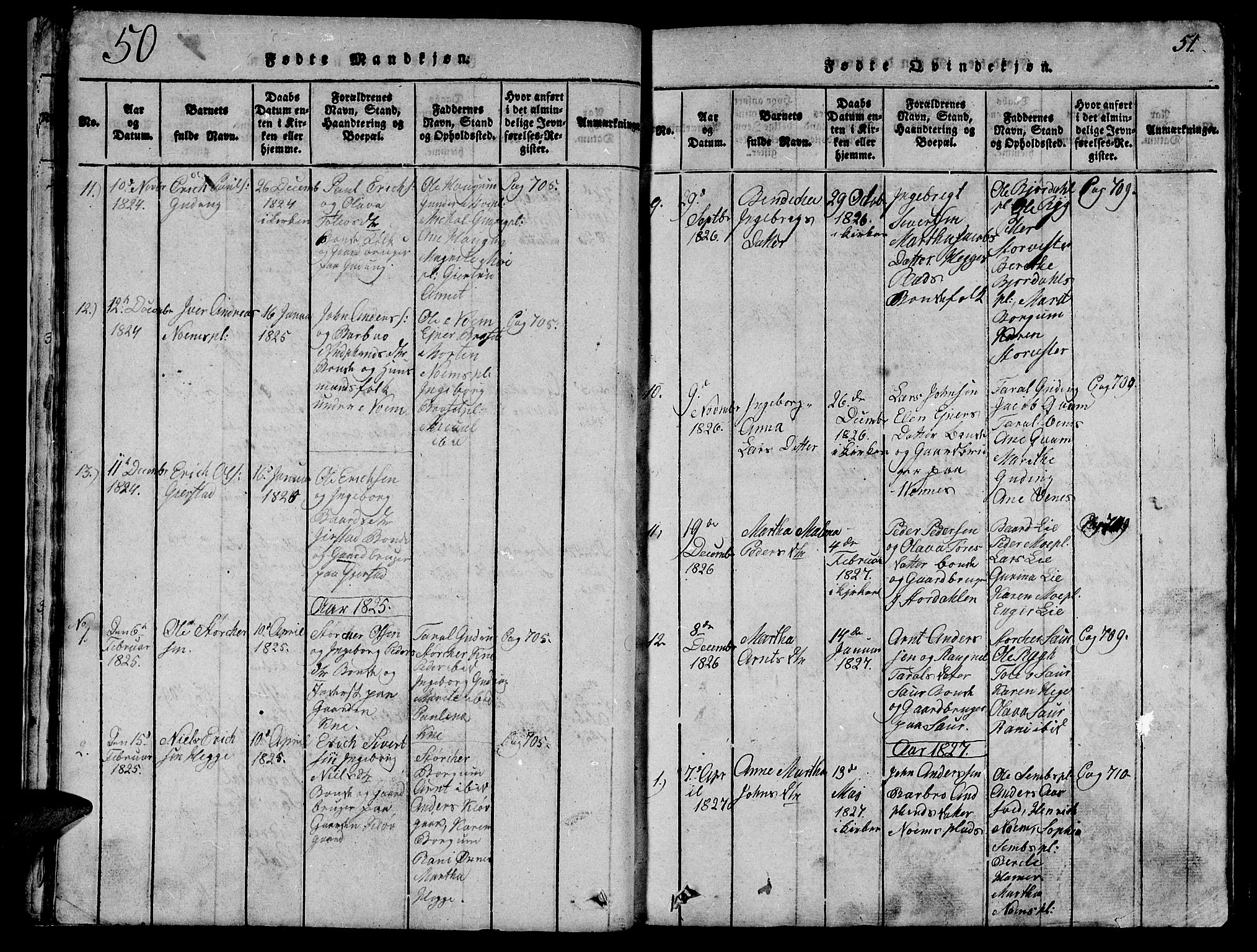 Ministerialprotokoller, klokkerbøker og fødselsregistre - Nord-Trøndelag, SAT/A-1458/747/L0459: Parish register (copy) no. 747C01, 1816-1842, p. 50-51