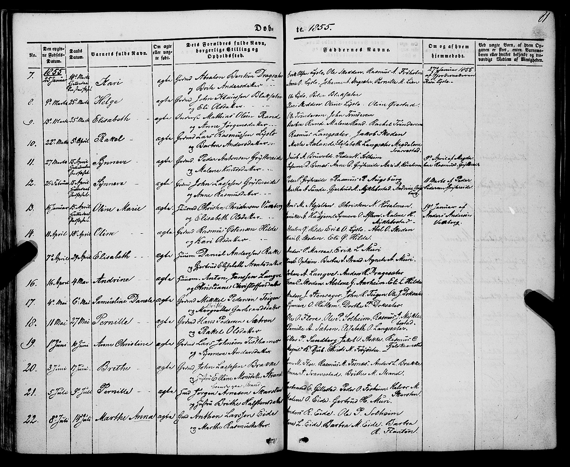 Innvik sokneprestembete, AV/SAB-A-80501: Parish register (official) no. A 5, 1847-1865, p. 81