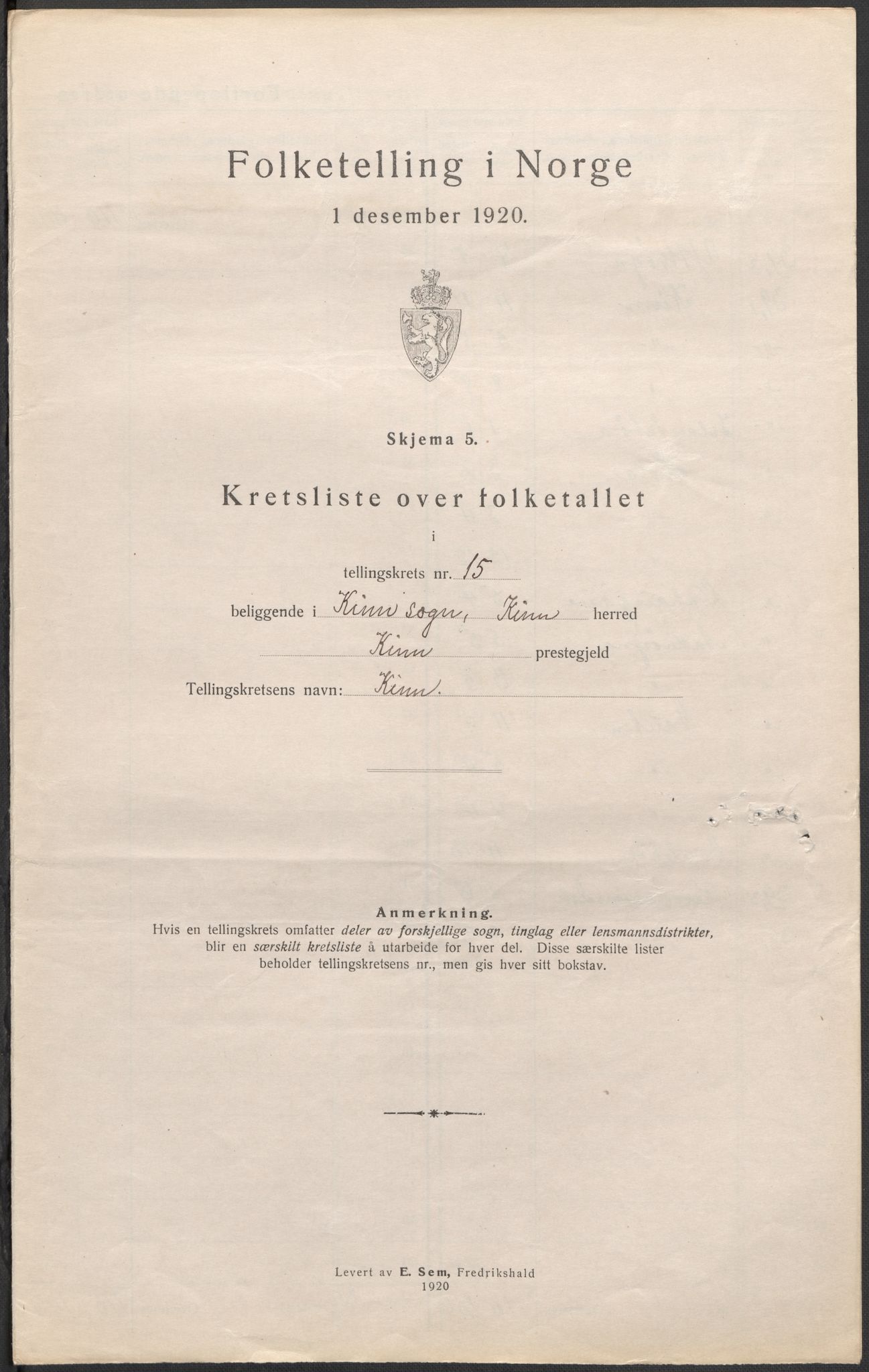 SAB, 1920 census for Kinn, 1920, p. 47