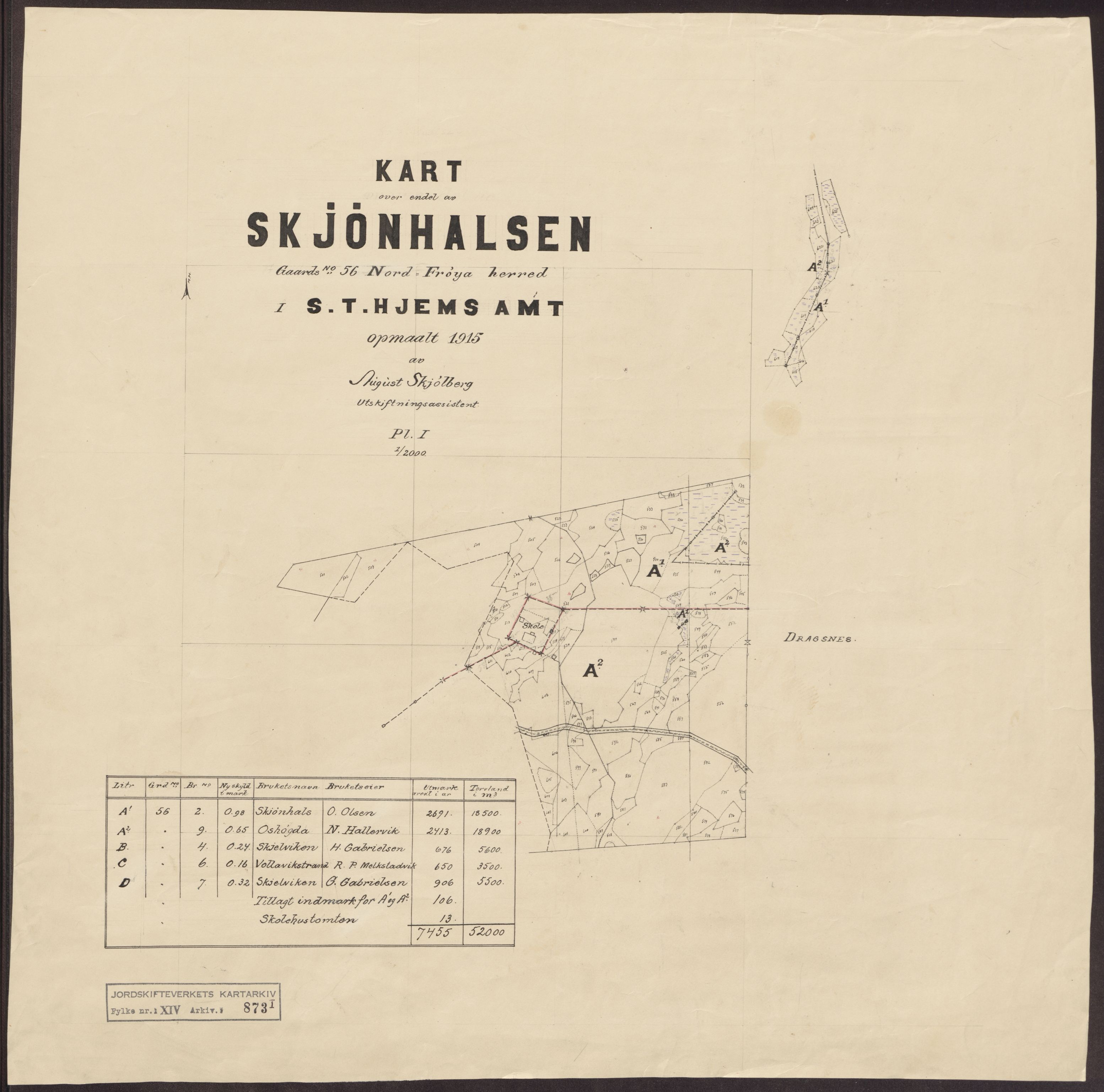 Jordskifteverkets kartarkiv, RA/S-3929/T, 1859-1988, p. 1372