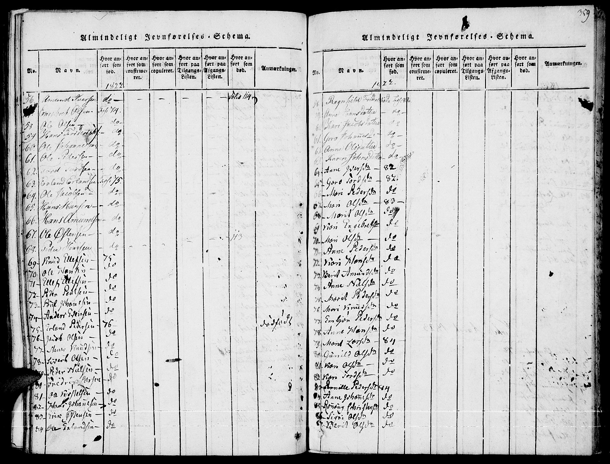 Fron prestekontor, AV/SAH-PREST-078/H/Ha/Haa/L0002: Parish register (official) no. 2, 1816-1827, p. 359