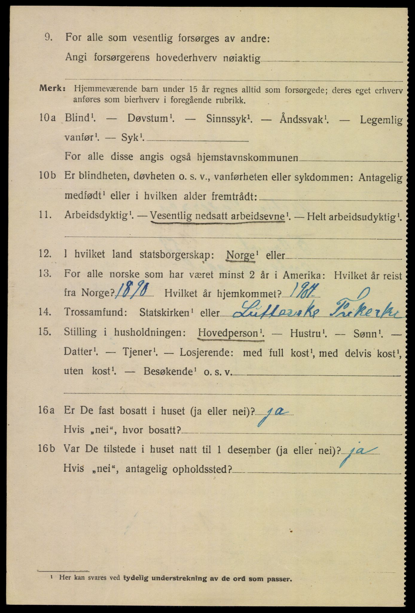 SAK, 1920 census for Mandal, 1920, p. 4794