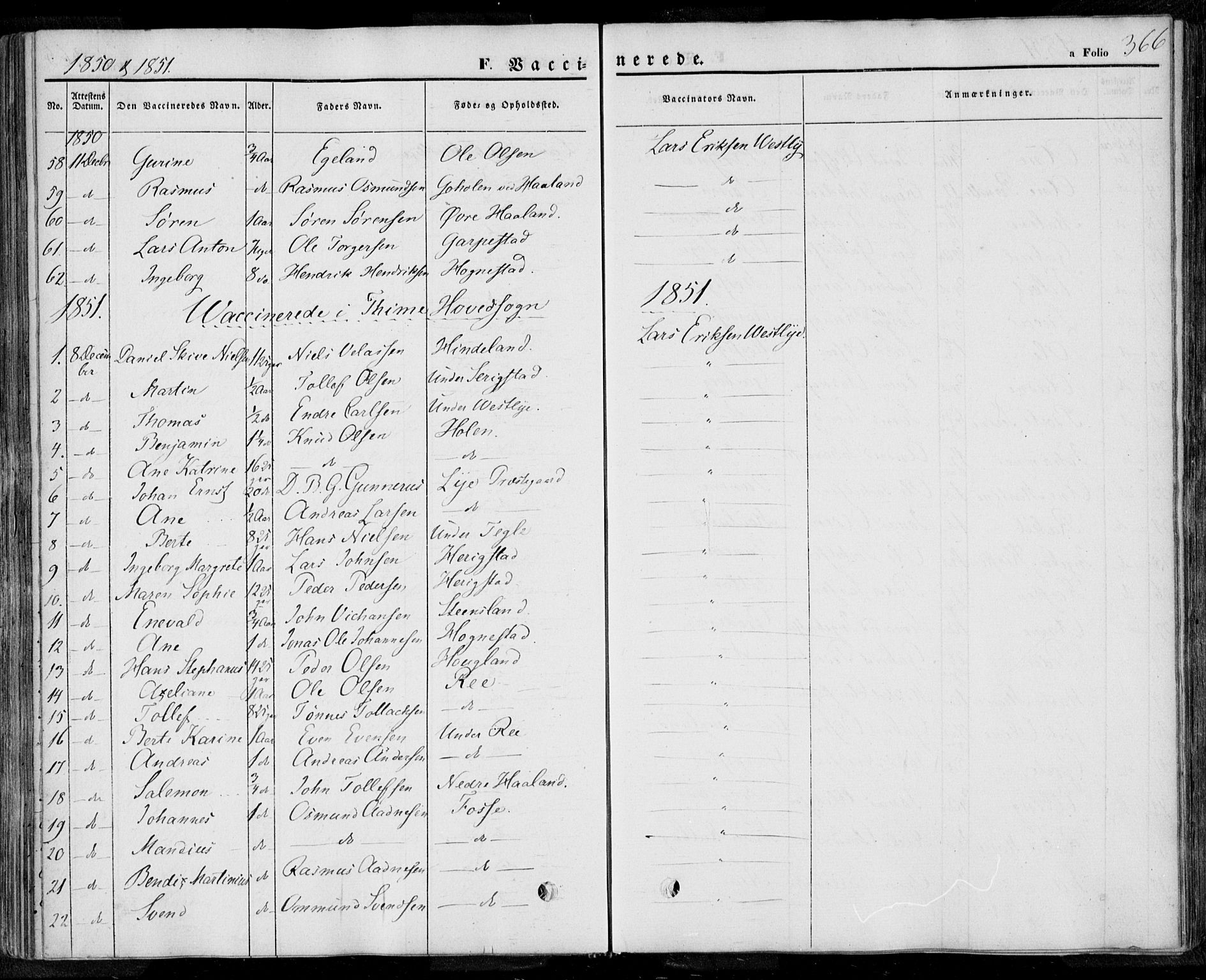 Lye sokneprestkontor, AV/SAST-A-101794/001/30BA/L0006: Parish register (official) no. A 5.2, 1842-1855, p. 366