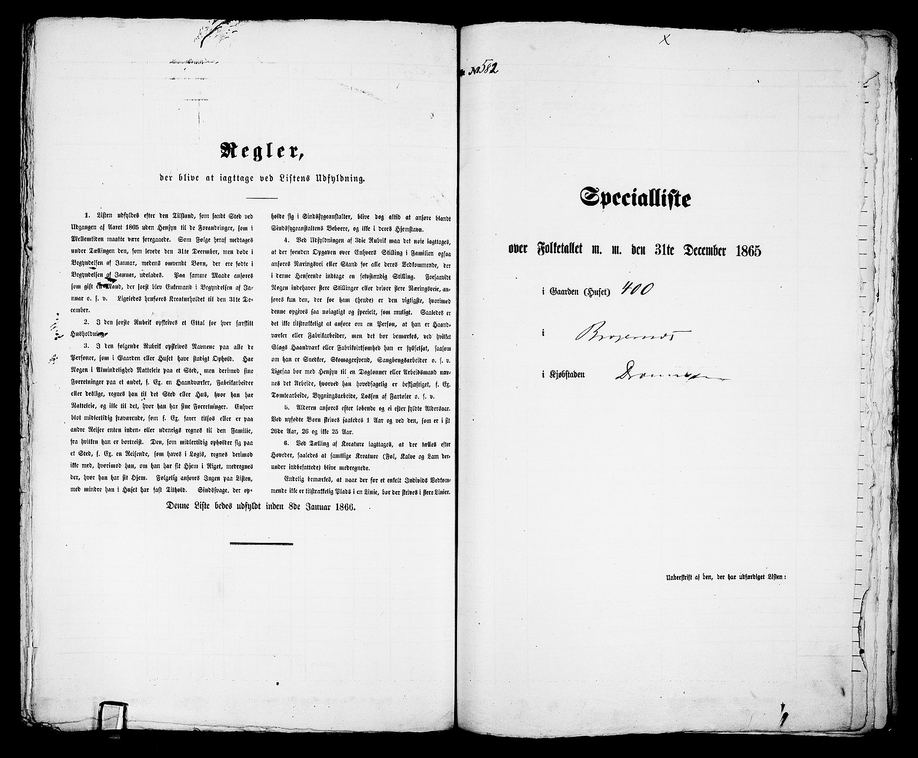 RA, 1865 census for Bragernes in Drammen, 1865, p. 1207