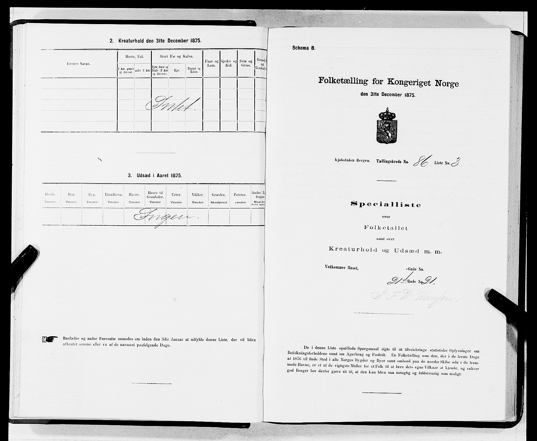 SAB, 1875 census for 1301 Bergen, 1875, p. 4617