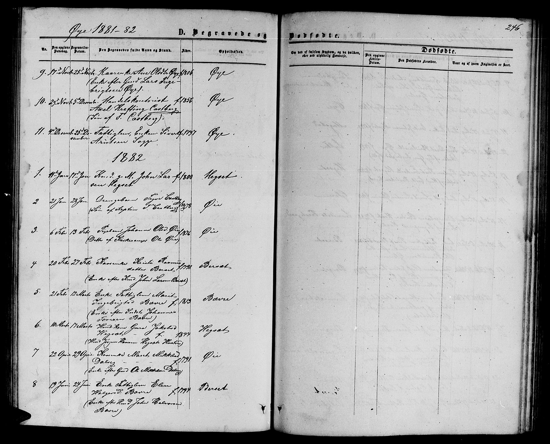 Ministerialprotokoller, klokkerbøker og fødselsregistre - Møre og Romsdal, AV/SAT-A-1454/595/L1051: Parish register (copy) no. 595C03, 1866-1891, p. 246