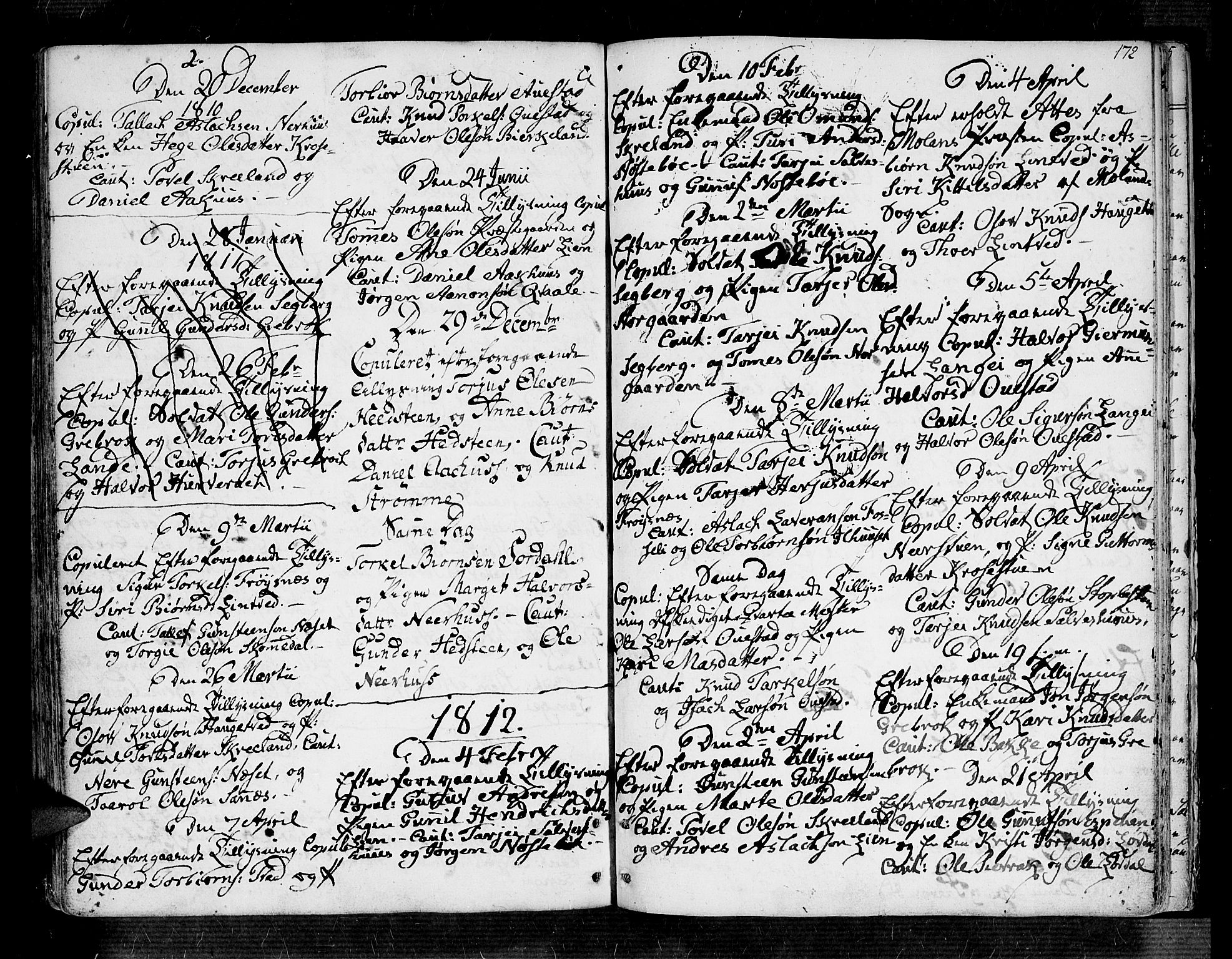 Bygland sokneprestkontor, SAK/1111-0006/F/Fa/Fab/L0002: Parish register (official) no. A 2, 1766-1816, p. 172