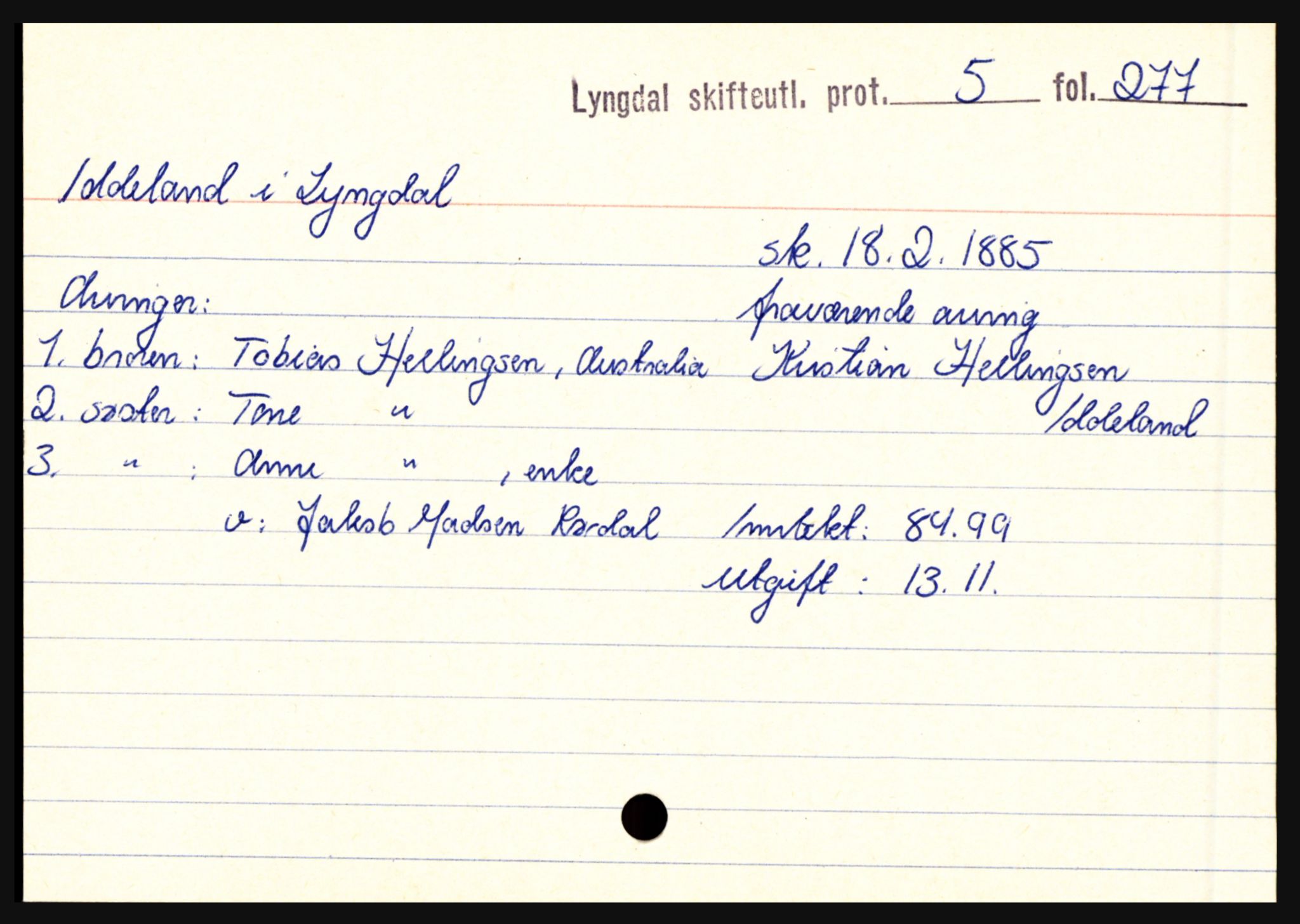 Lyngdal sorenskriveri, SAK/1221-0004/H, p. 5679