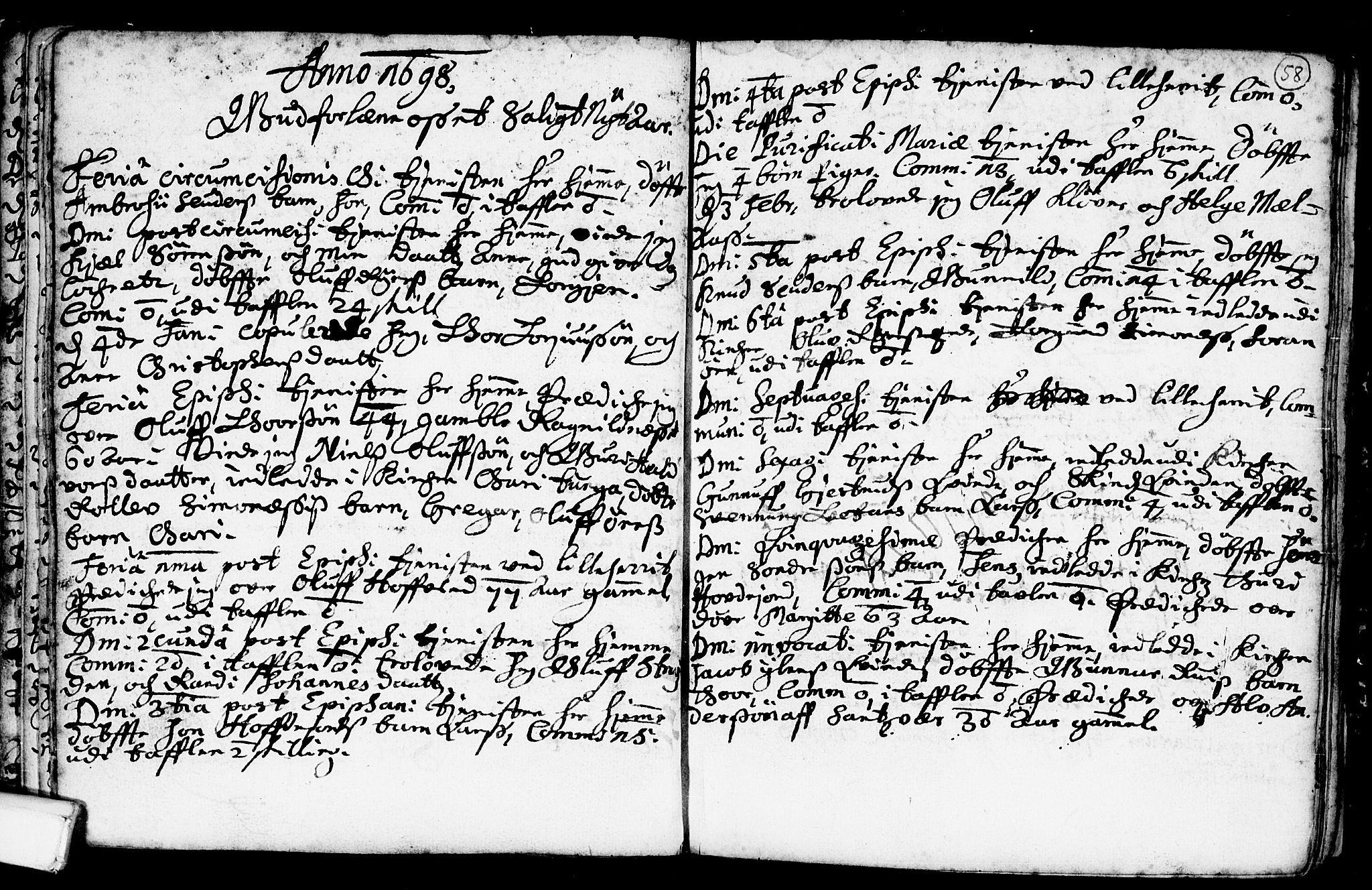 Heddal kirkebøker, SAKO/A-268/F/Fa/L0001: Parish register (official) no. I 1, 1648-1699, p. 58