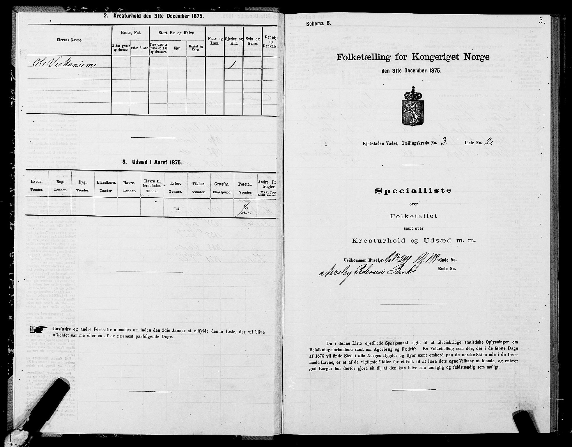 SATØ, 1875 census for 2003B Vadsø/Vadsø, 1875, p. 2003