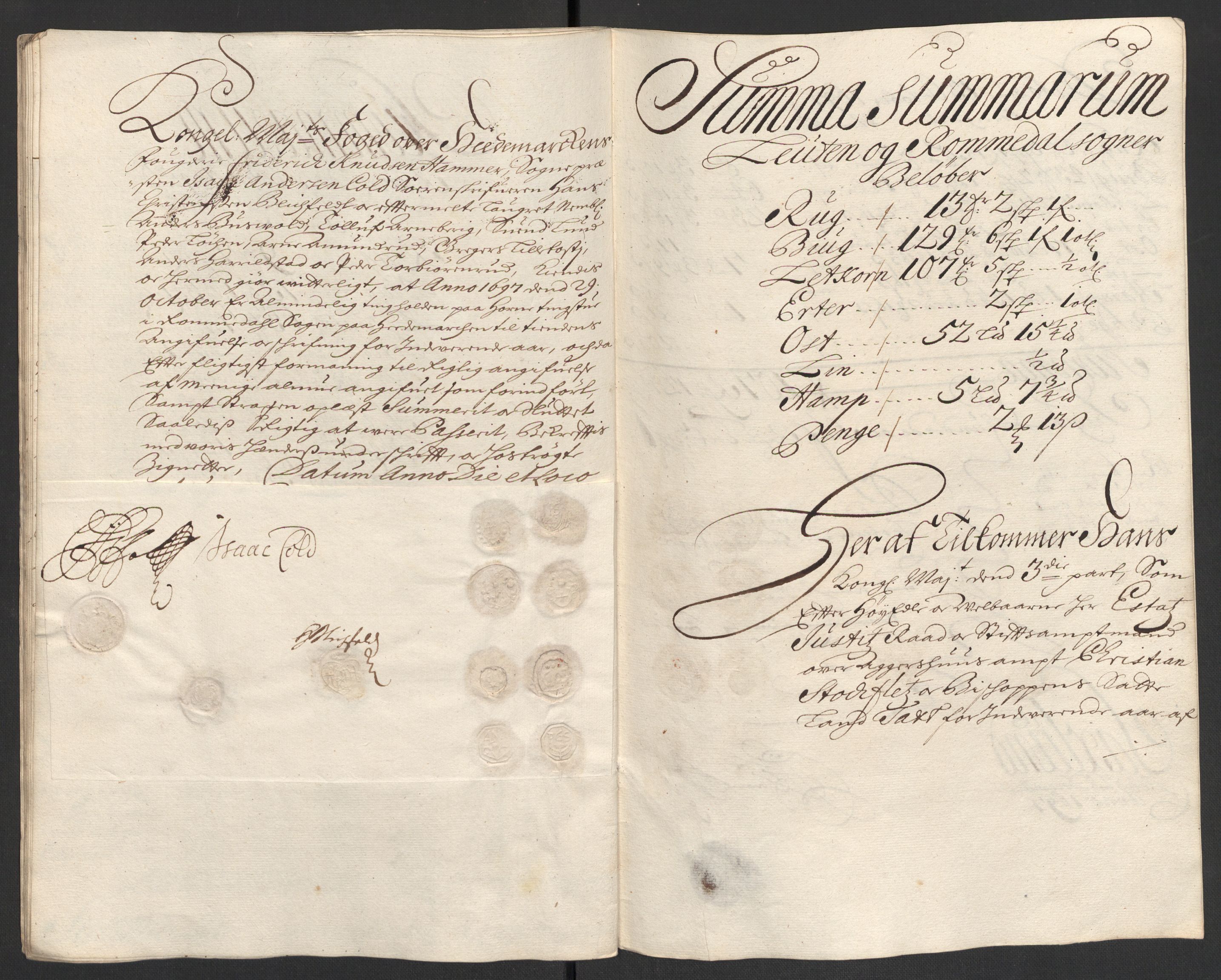 Rentekammeret inntil 1814, Reviderte regnskaper, Fogderegnskap, RA/EA-4092/R16/L1037: Fogderegnskap Hedmark, 1697-1698, p. 55