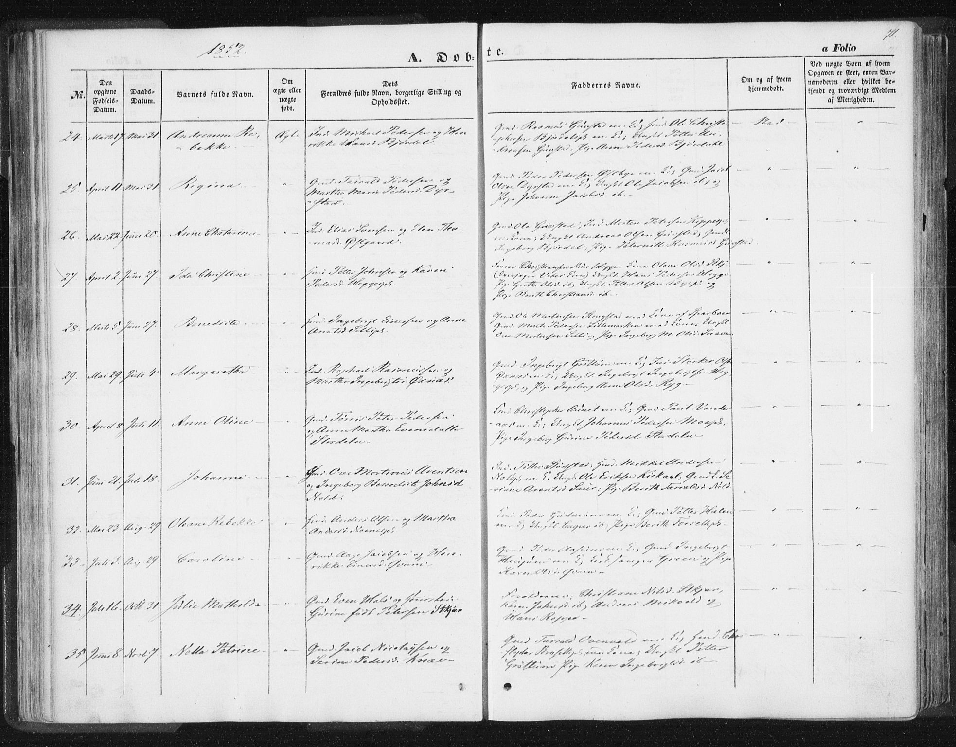Ministerialprotokoller, klokkerbøker og fødselsregistre - Nord-Trøndelag, SAT/A-1458/746/L0446: Parish register (official) no. 746A05, 1846-1859, p. 71