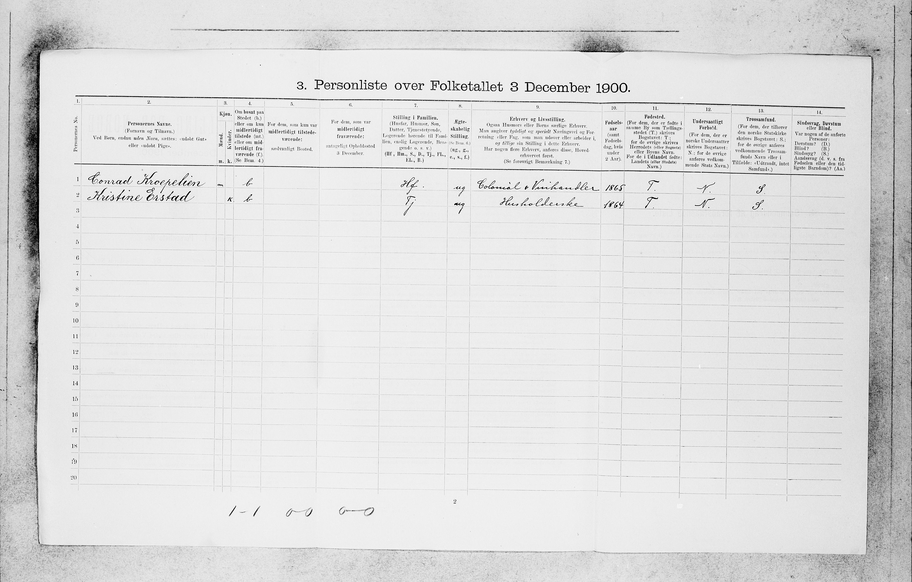 SAB, 1900 census for Bergen, 1900, p. 29753