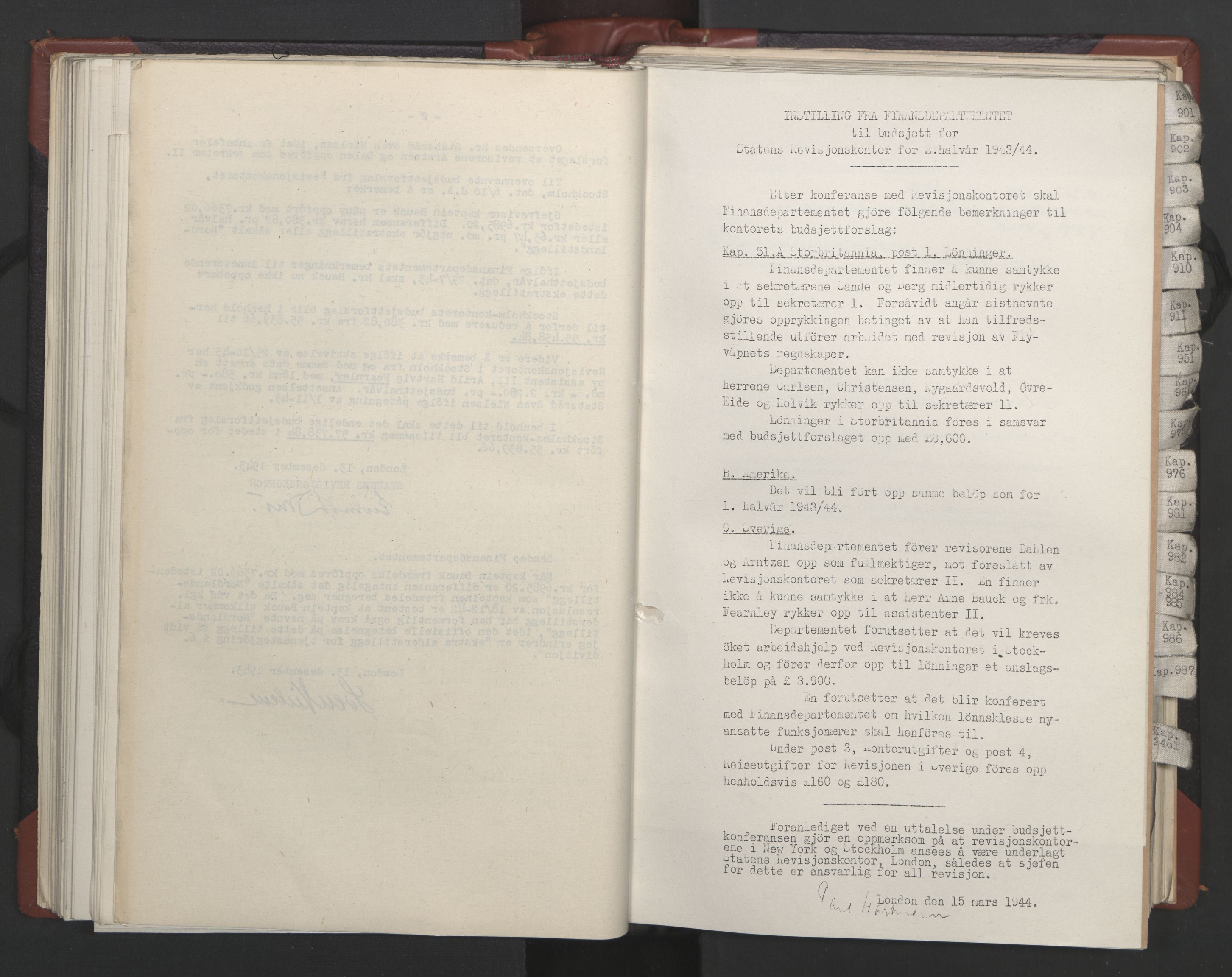 Statsrådssekretariatet, AV/RA-S-1001/A/Ac/L0124: Kgl. res. 14/1-30/6, 1944, p. 153