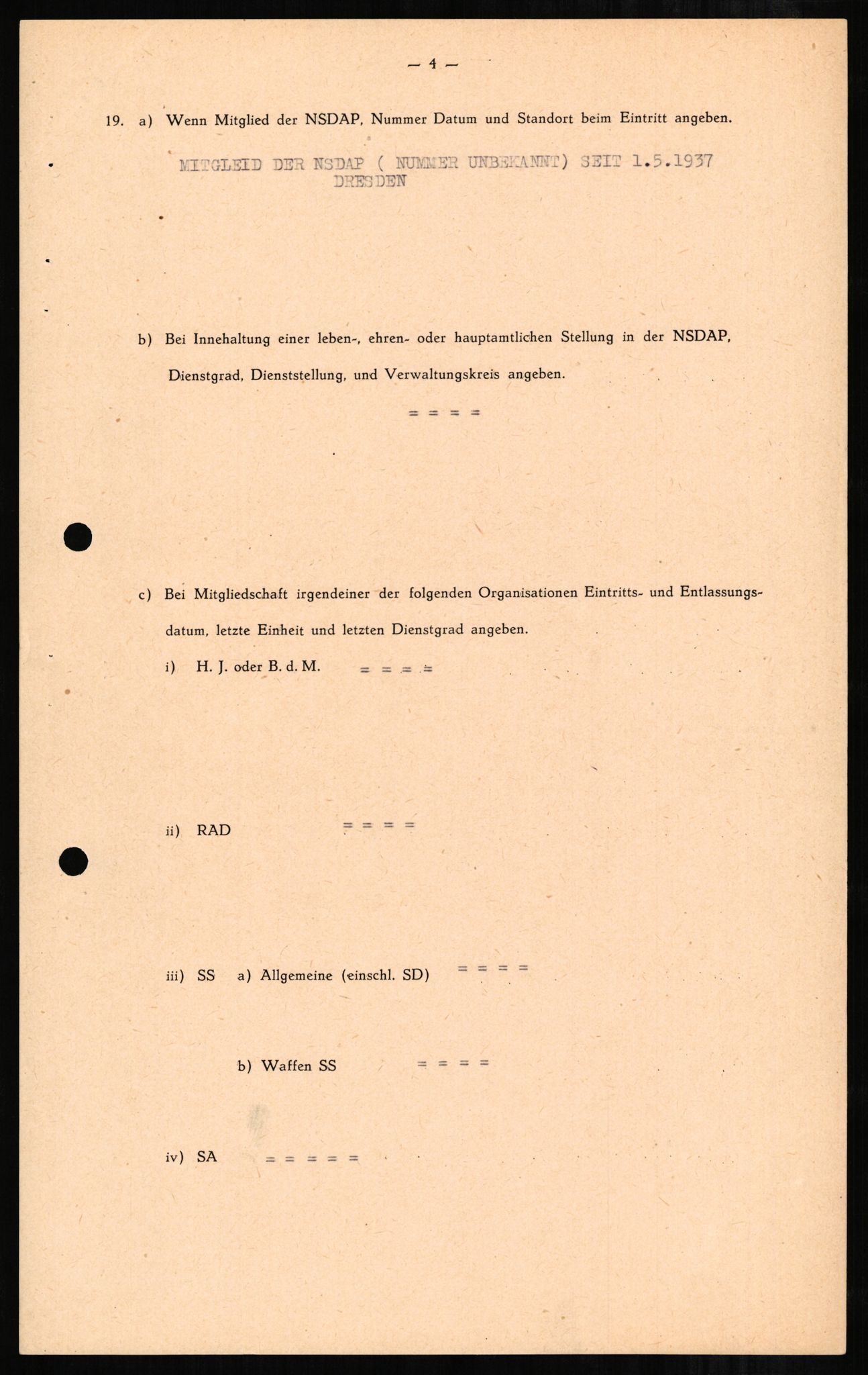 Forsvaret, Forsvarets overkommando II, RA/RAFA-3915/D/Db/L0002: CI Questionaires. Tyske okkupasjonsstyrker i Norge. Tyskere., 1945-1946, p. 144