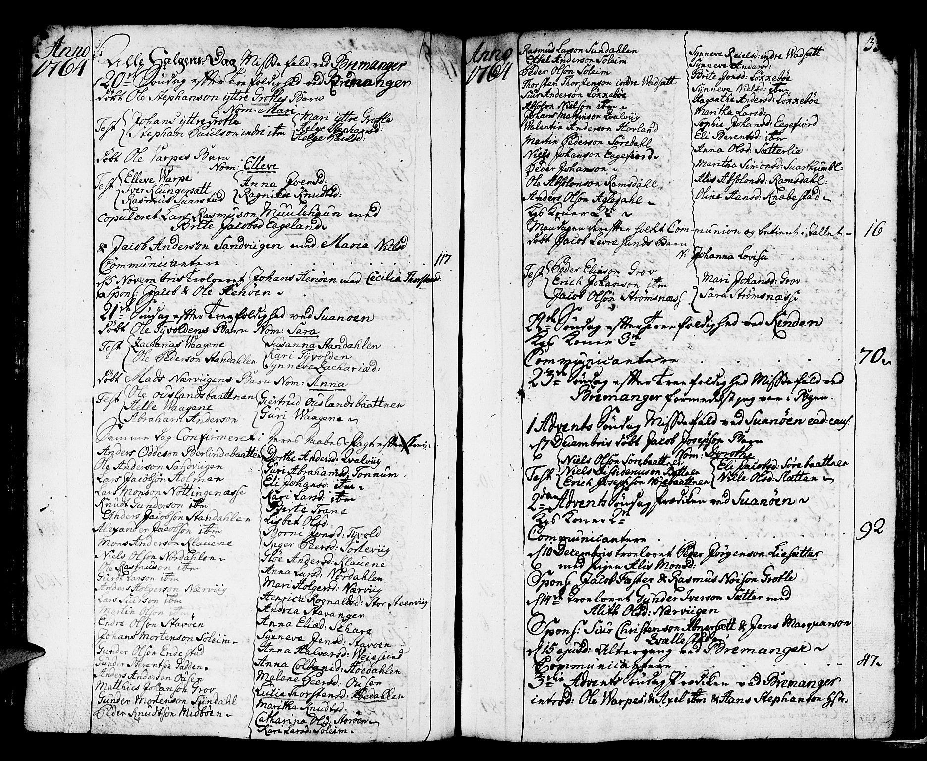 Kinn sokneprestembete, AV/SAB-A-80801/H/Haa/Haaa/L0002: Parish register (official) no. A 2, 1729-1785, p. 332