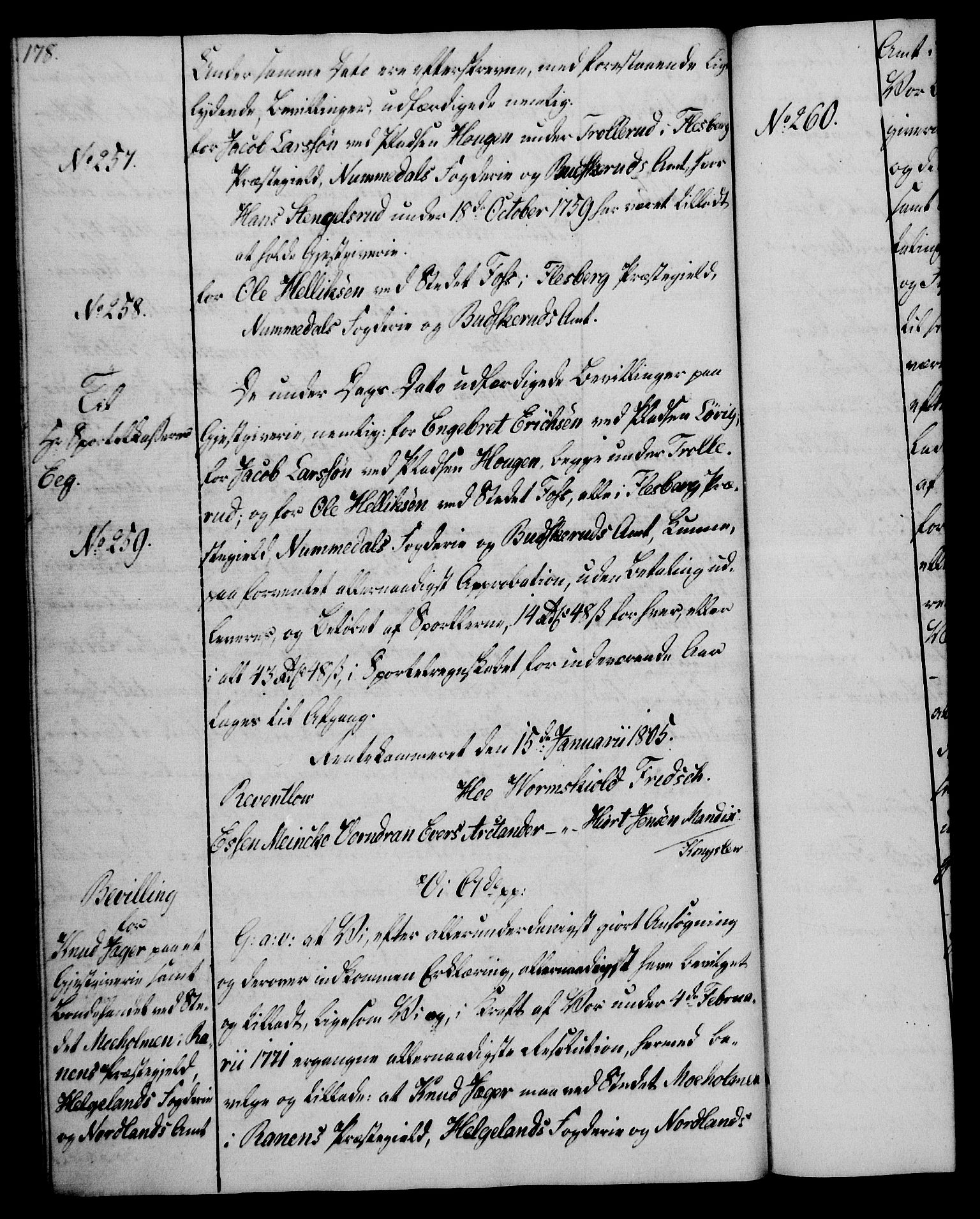 Rentekammeret, Kammerkanselliet, RA/EA-3111/G/Gg/Gga/L0018: Norsk ekspedisjonsprotokoll med register (merket RK 53.18), 1804-1806, p. 178