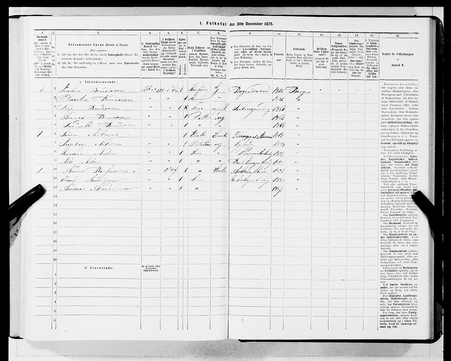 SAB, 1875 census for 1301 Bergen, 1875, p. 2837