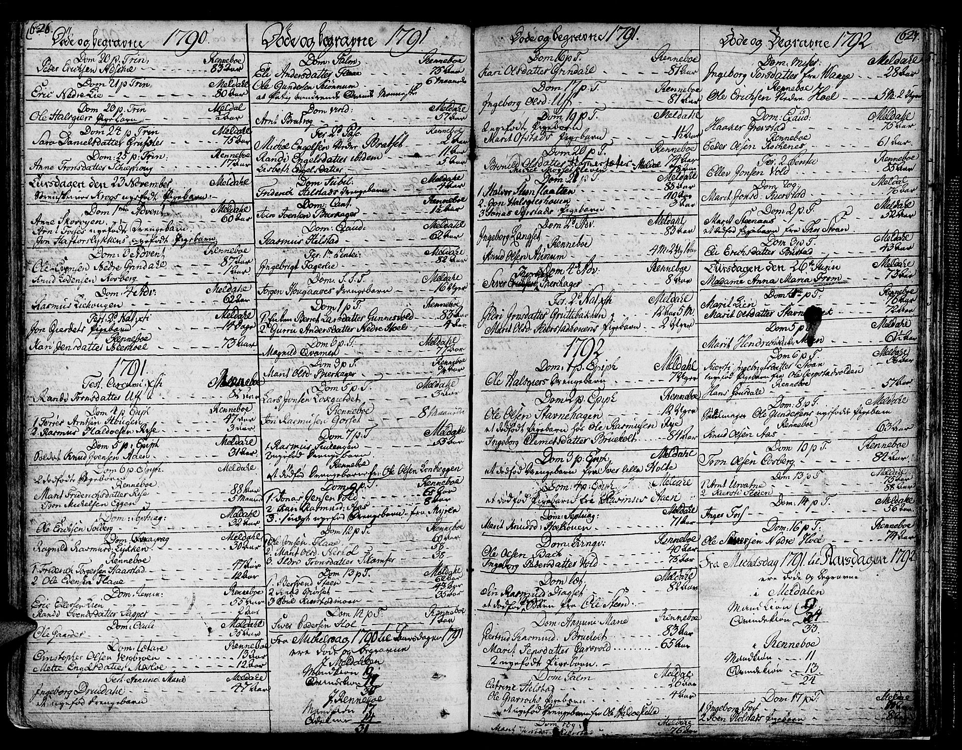 Ministerialprotokoller, klokkerbøker og fødselsregistre - Sør-Trøndelag, SAT/A-1456/672/L0852: Parish register (official) no. 672A05, 1776-1815, p. 626-627