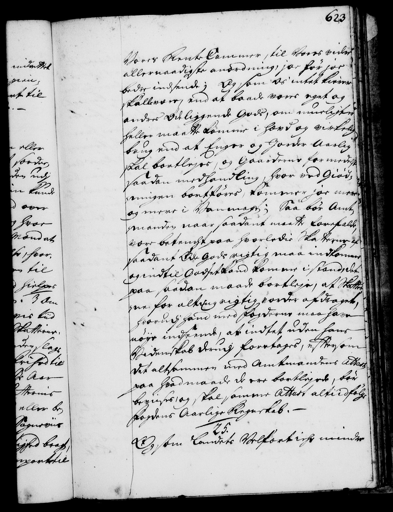 Rentekammeret, Kammerkanselliet, AV/RA-EA-3111/G/Gg/Ggi/L0001: Norsk instruksjonsprotokoll med register (merket RK 53.34), 1720-1729, p. 623