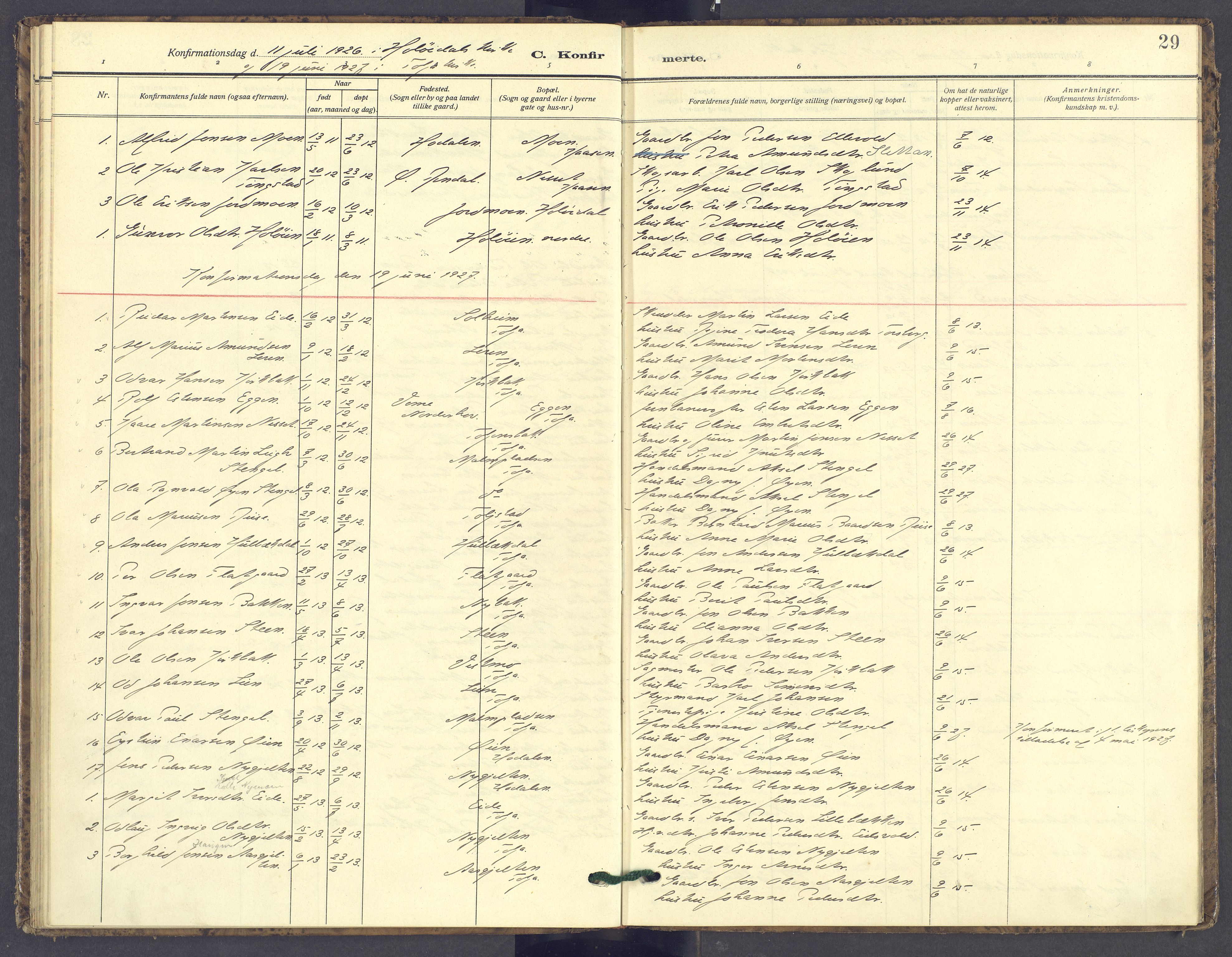 Tolga prestekontor, AV/SAH-PREST-062/K/L0016: Parish register (official) no. 16, 1908-1957, p. 29