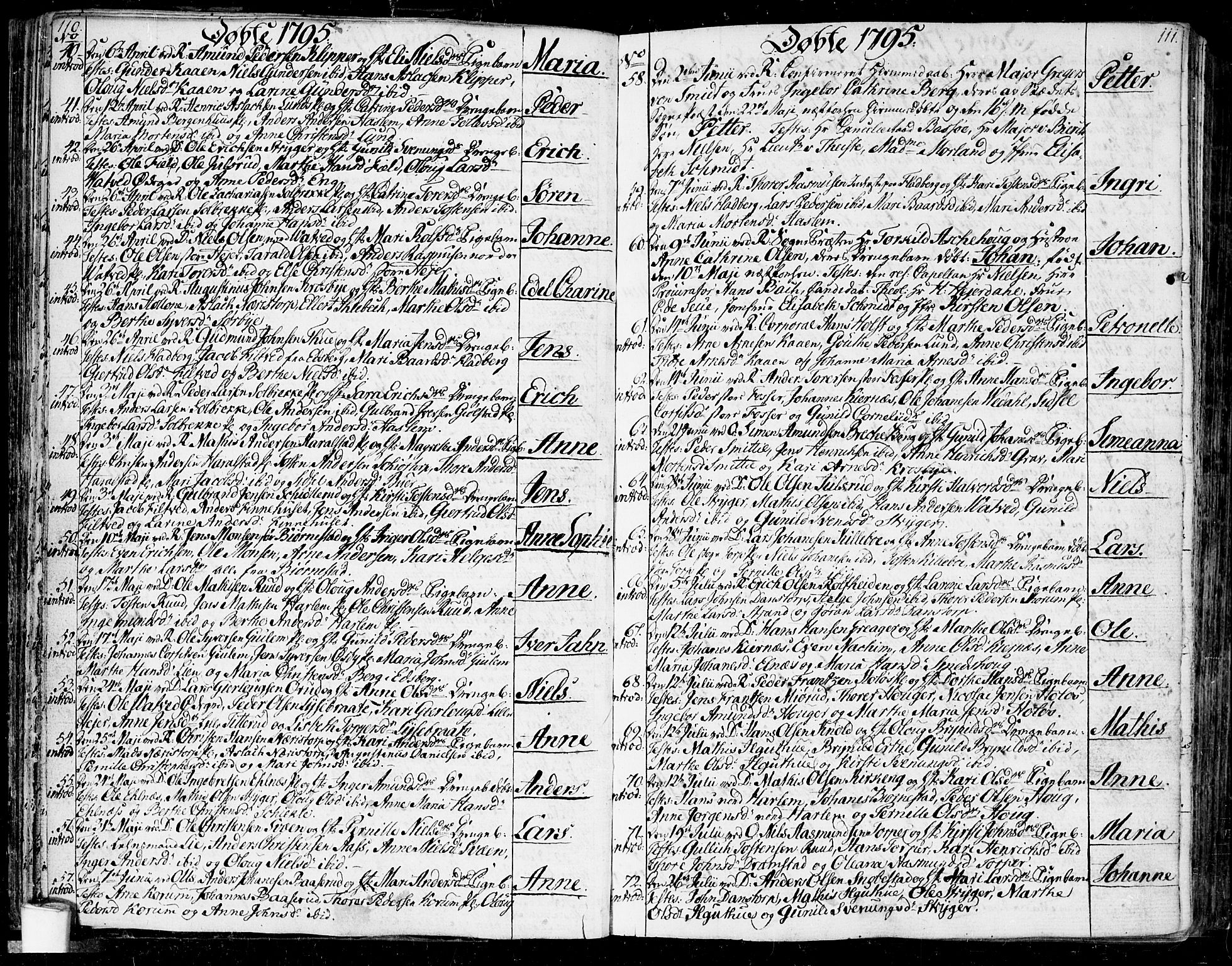 Rakkestad prestekontor Kirkebøker, AV/SAO-A-2008/F/Fa/L0005: Parish register (official) no. I 5, 1784-1814, p. 110-111