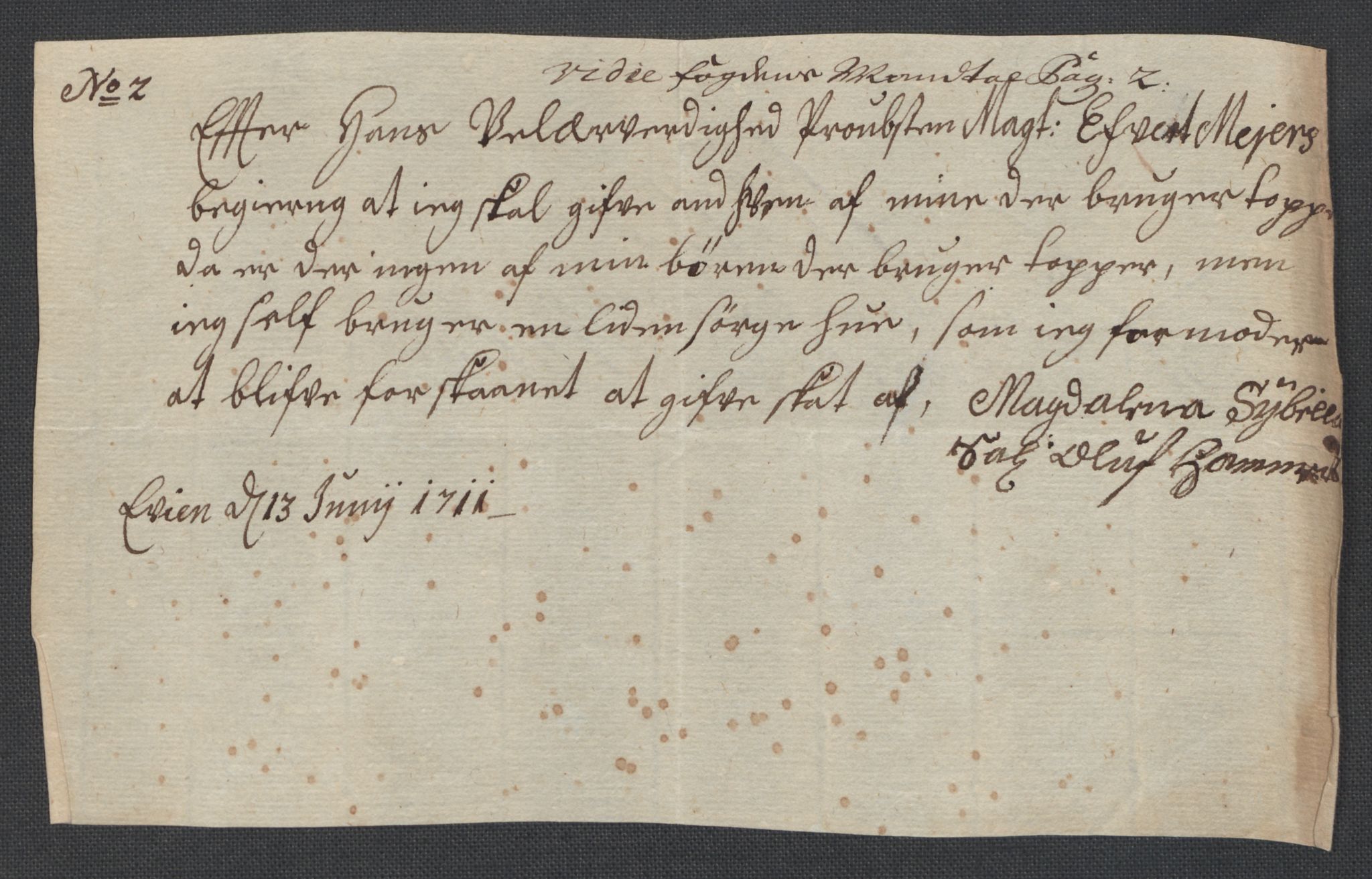 Rentekammeret inntil 1814, Reviderte regnskaper, Fogderegnskap, AV/RA-EA-4092/R60/L3962: Fogderegnskap Orkdal og Gauldal, 1711, p. 110