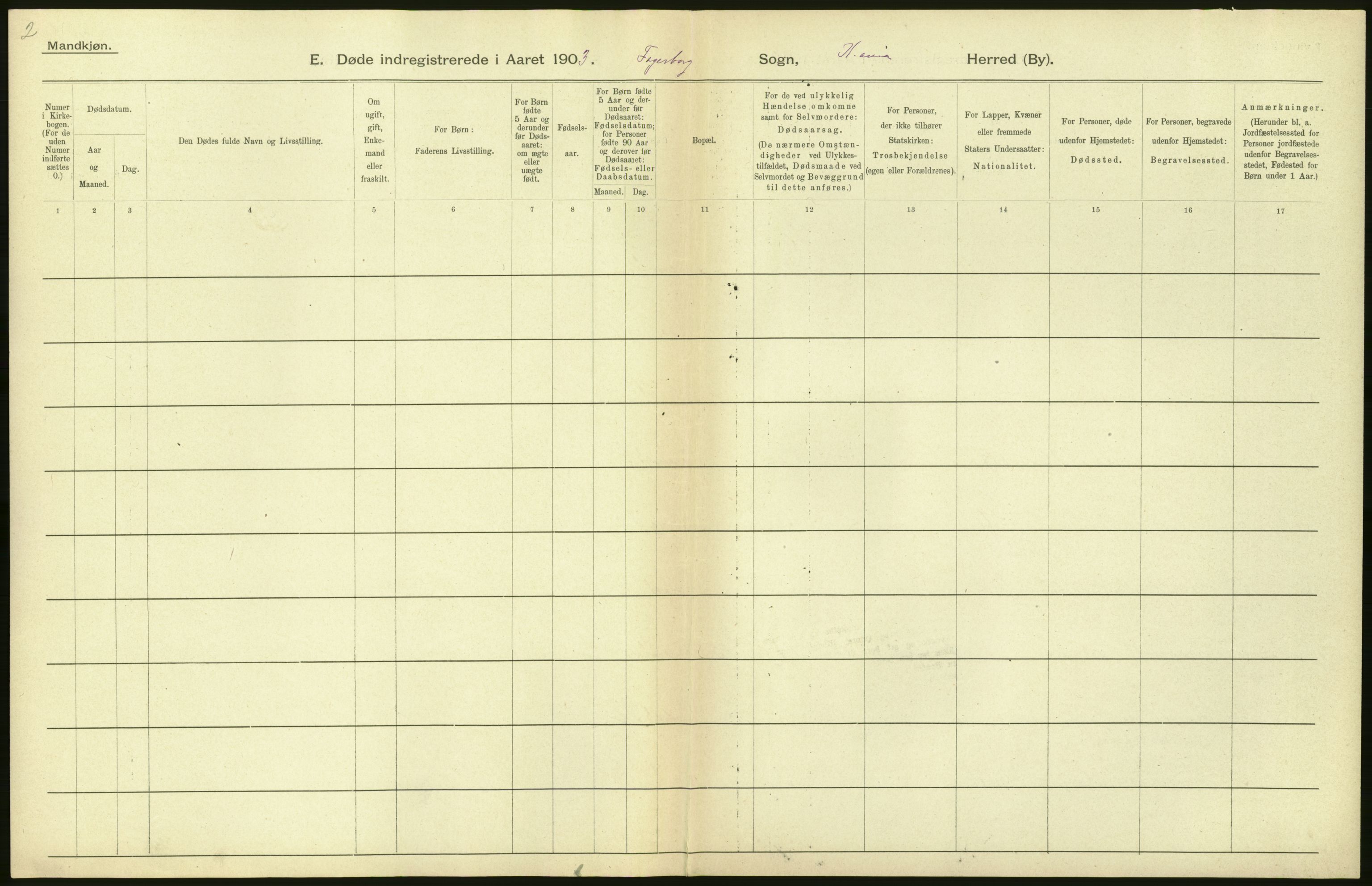 Statistisk sentralbyrå, Sosiodemografiske emner, Befolkning, AV/RA-S-2228/D/Df/Dfa/Dfaa/L0004: Kristiania: Gifte, døde, 1903, p. 6
