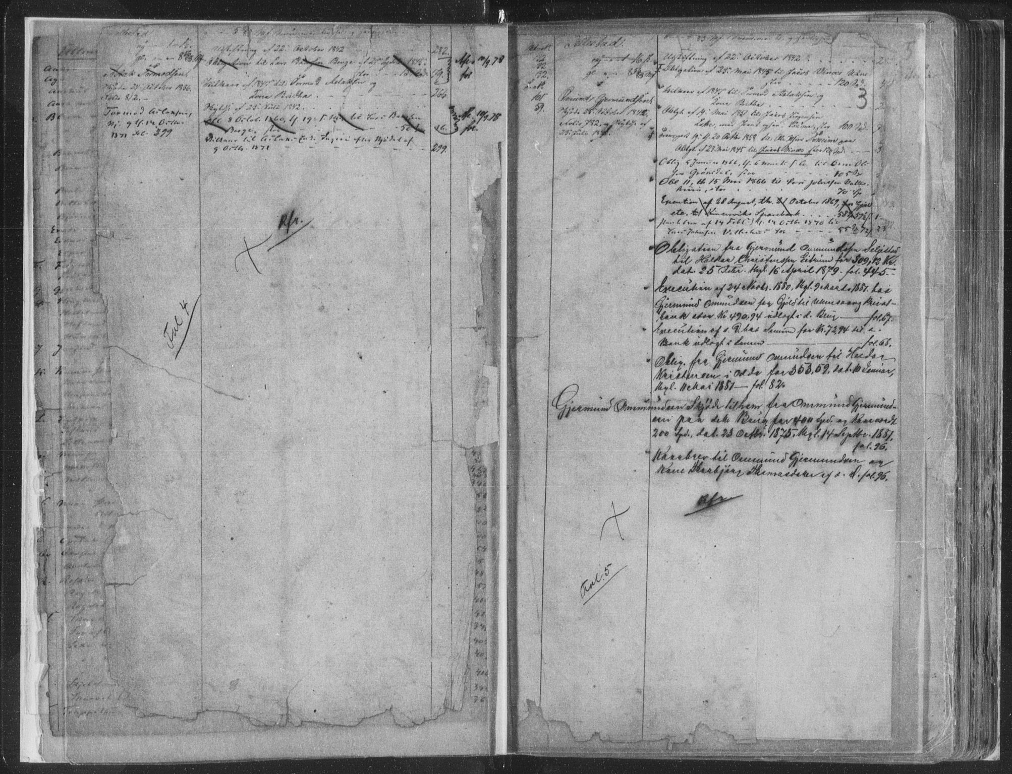 Hardanger og Voss sorenskriveri, SAB/A-2501/2/2A/2Aa/L007a: Mortgage register no. II.A.a.7a, 1800-1880, p. 2-3