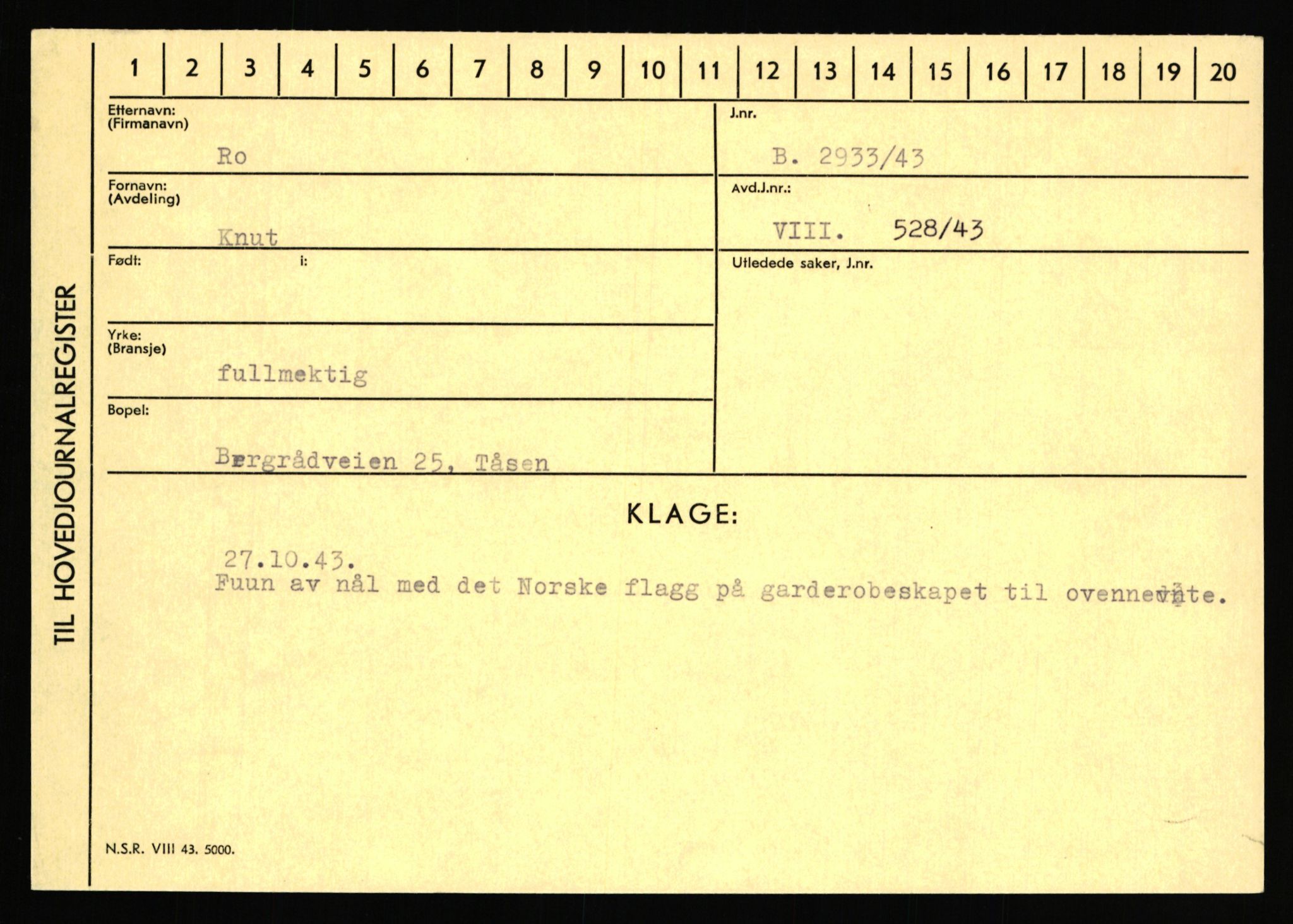 Statspolitiet - Hovedkontoret / Osloavdelingen, AV/RA-S-1329/C/Ca/L0013: Raa - Servold, 1943-1945, p. 1530