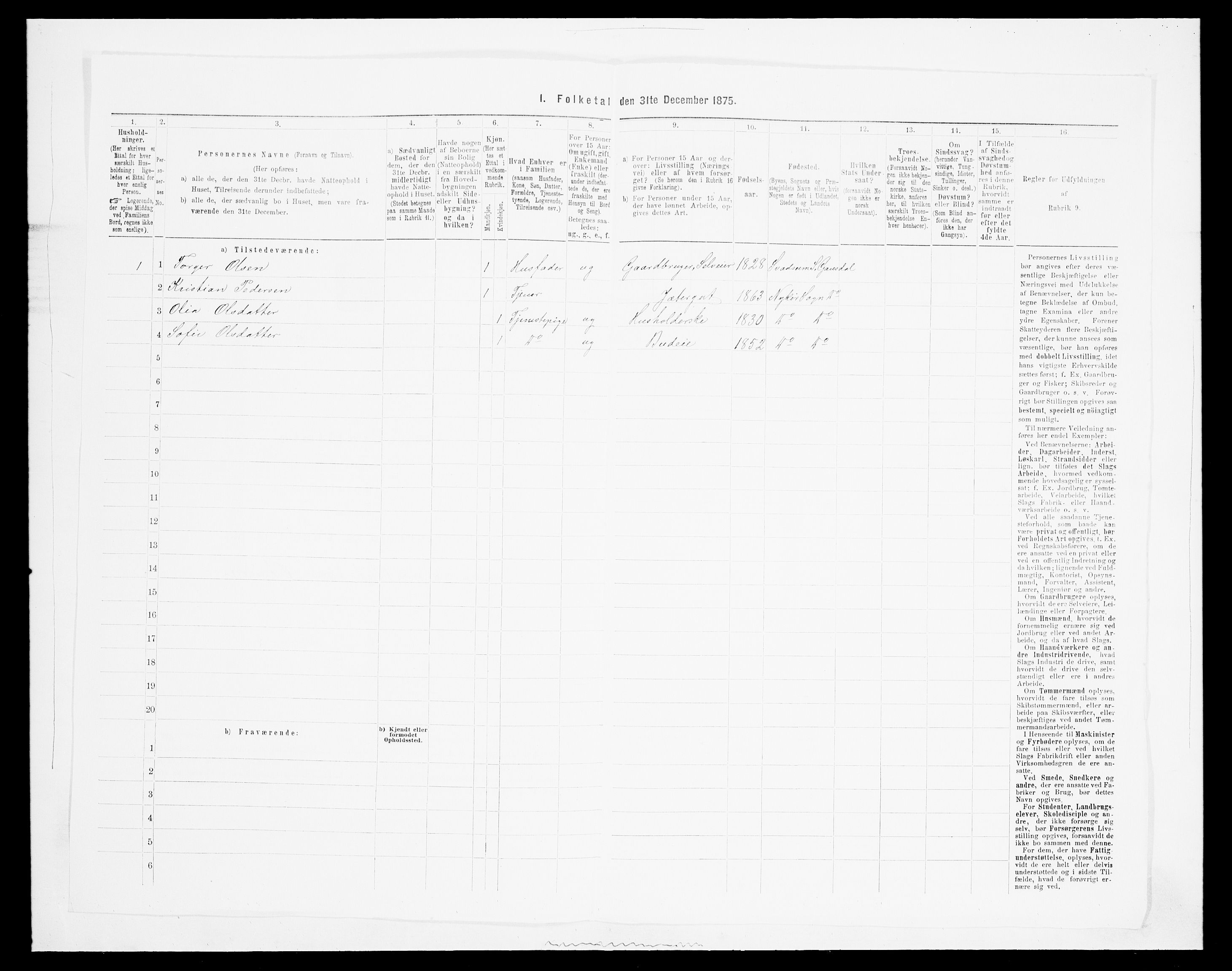 SAH, 1875 census for 0522P Gausdal, 1875, p. 1590