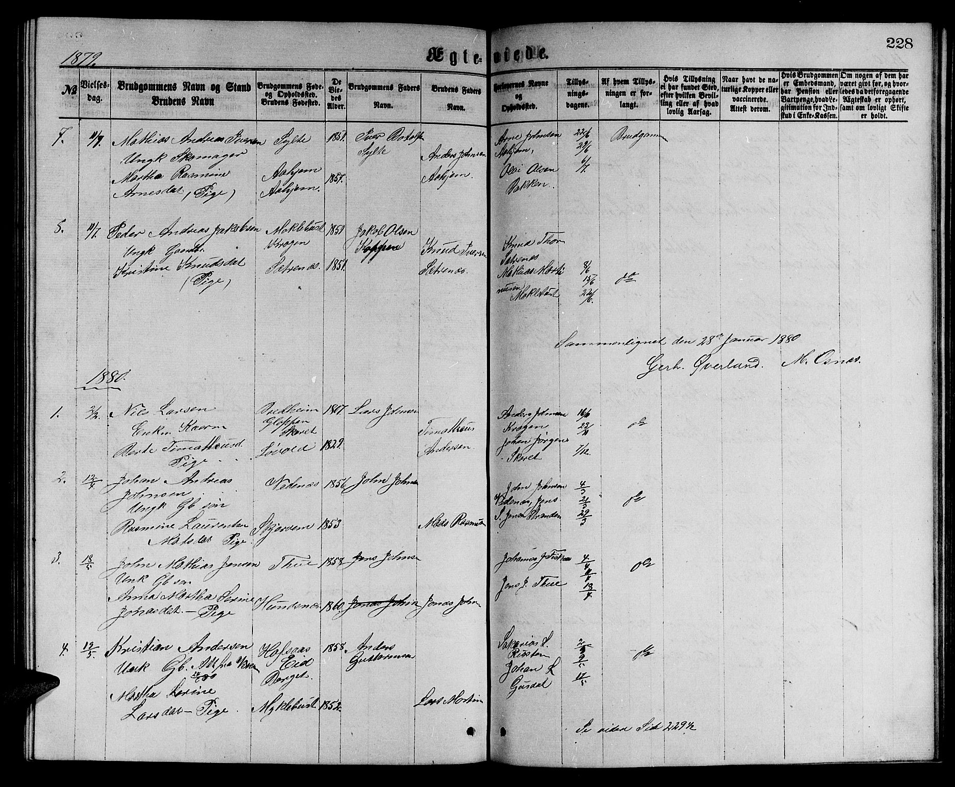 Ministerialprotokoller, klokkerbøker og fødselsregistre - Møre og Romsdal, SAT/A-1454/501/L0016: Parish register (copy) no. 501C02, 1868-1884, p. 228