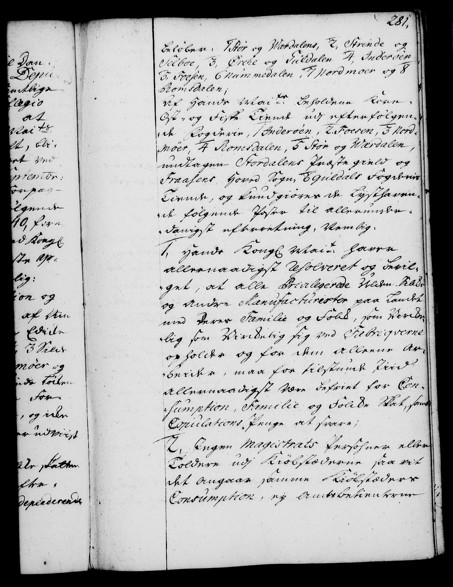 Rentekammeret, Kammerkanselliet, AV/RA-EA-3111/G/Gg/Gga/L0004: Norsk ekspedisjonsprotokoll med register (merket RK 53.4), 1734-1741, p. 281