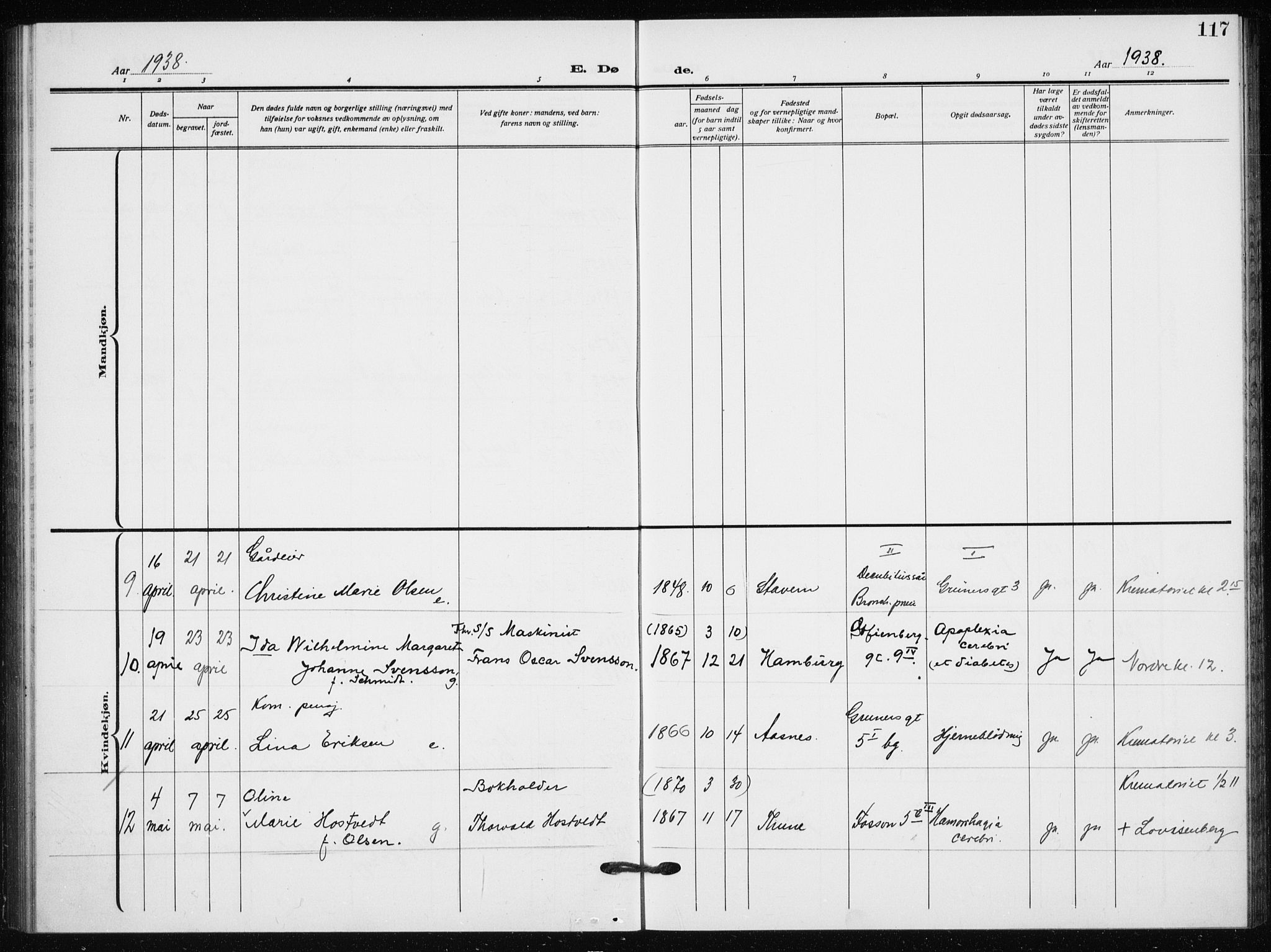 Hauge prestekontor Kirkebøker, SAO/A-10849/F/Fa/L0005: Parish register (official) no. 5, 1917-1938, p. 117