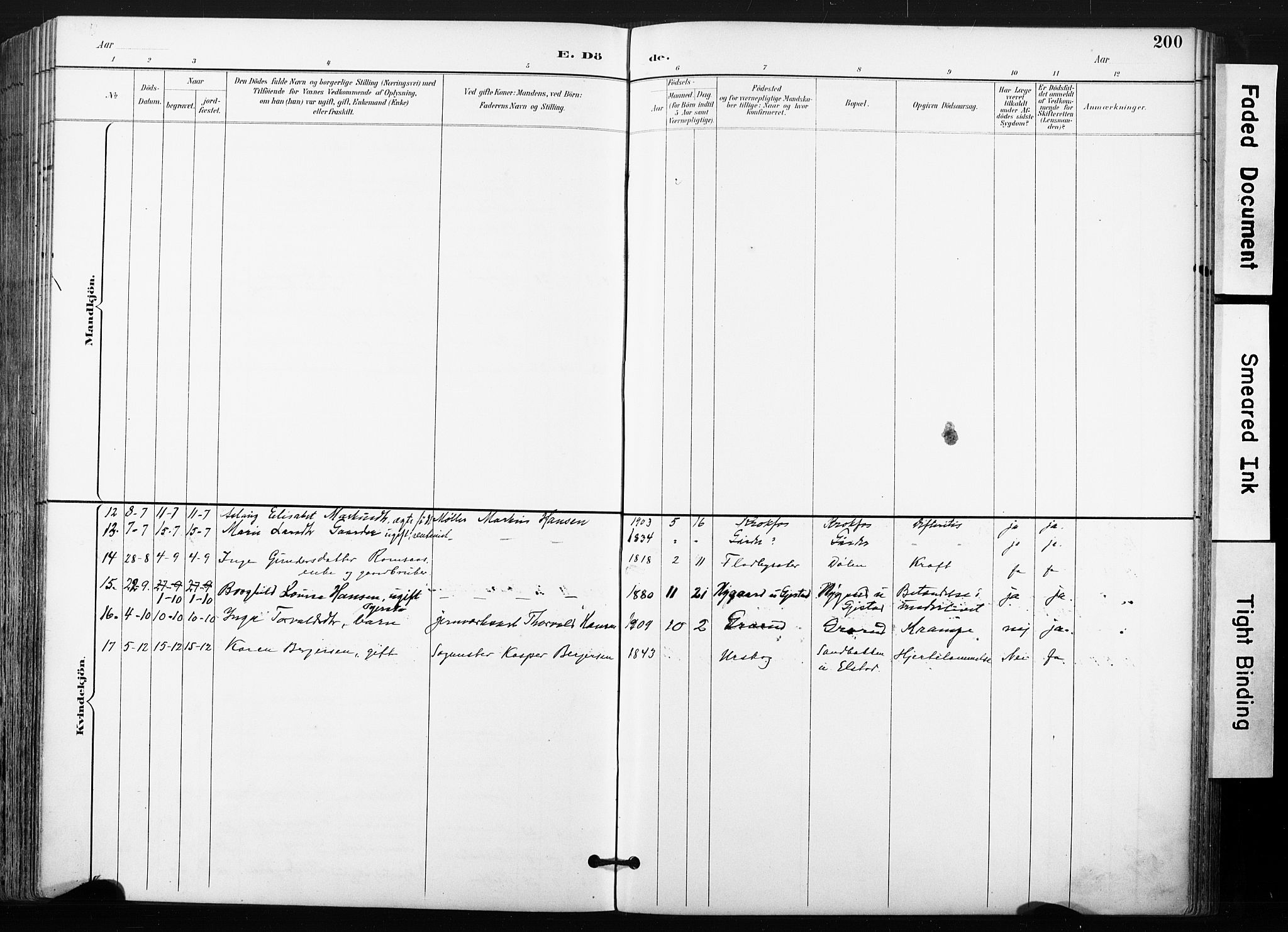 Ullensaker prestekontor Kirkebøker, AV/SAO-A-10236a/F/Fb/L0002: Parish register (official) no. II 2, 1894-1909, p. 200