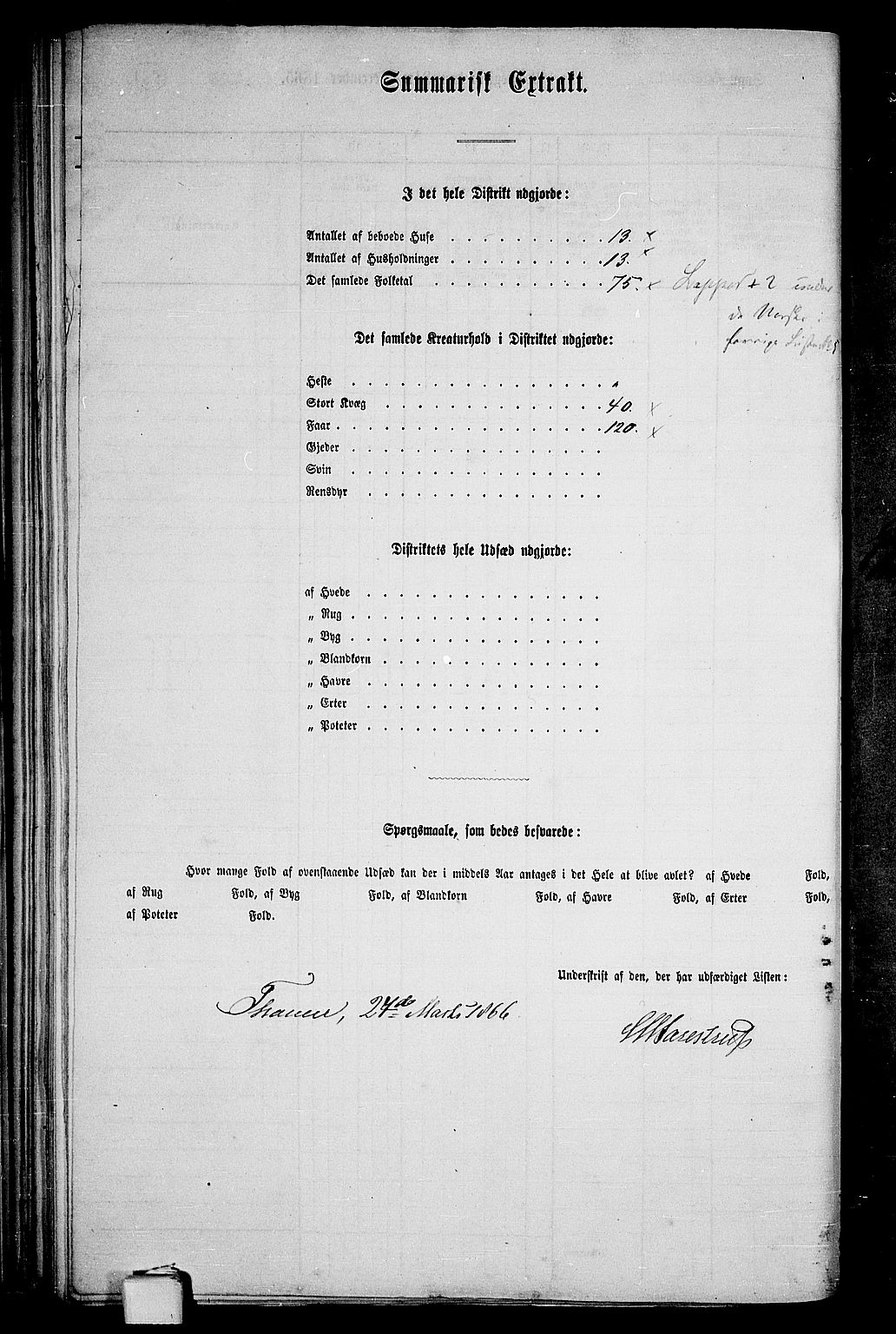 RA, 1865 census for Tana, 1865, p. 67