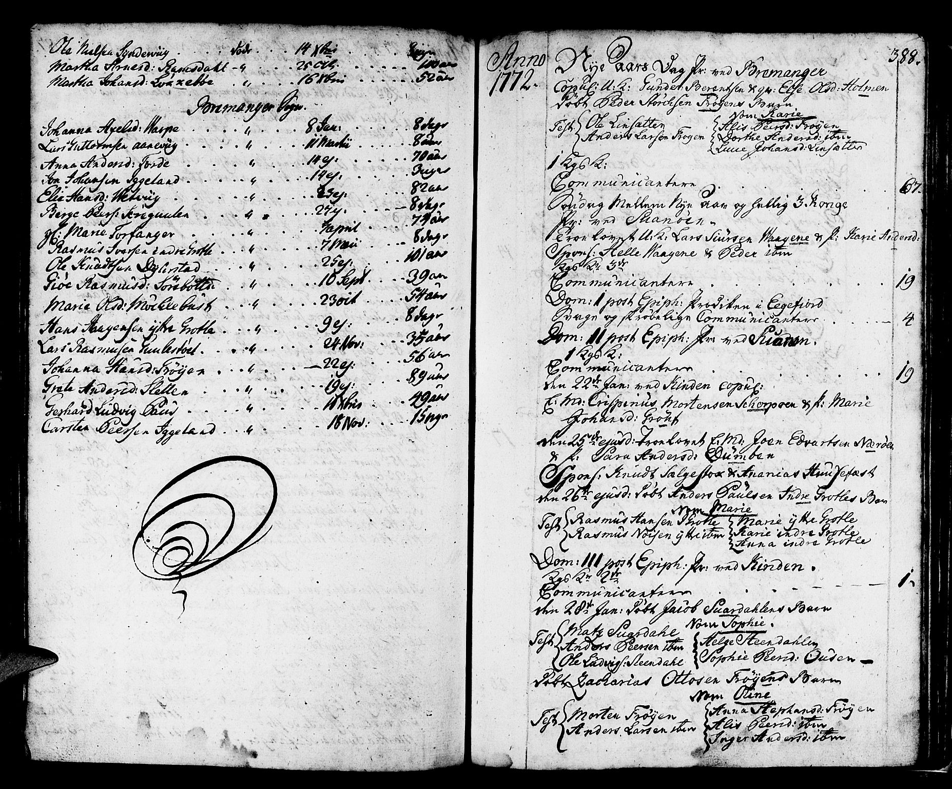 Kinn sokneprestembete, AV/SAB-A-80801/H/Haa/Haaa/L0002: Parish register (official) no. A 2, 1729-1785, p. 388