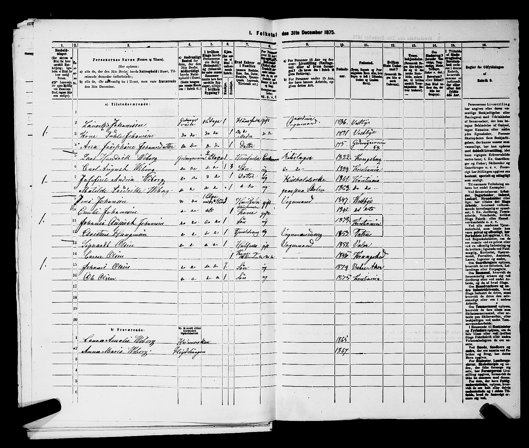 RA, 1875 census for 0301 Kristiania, 1875, p. 5844