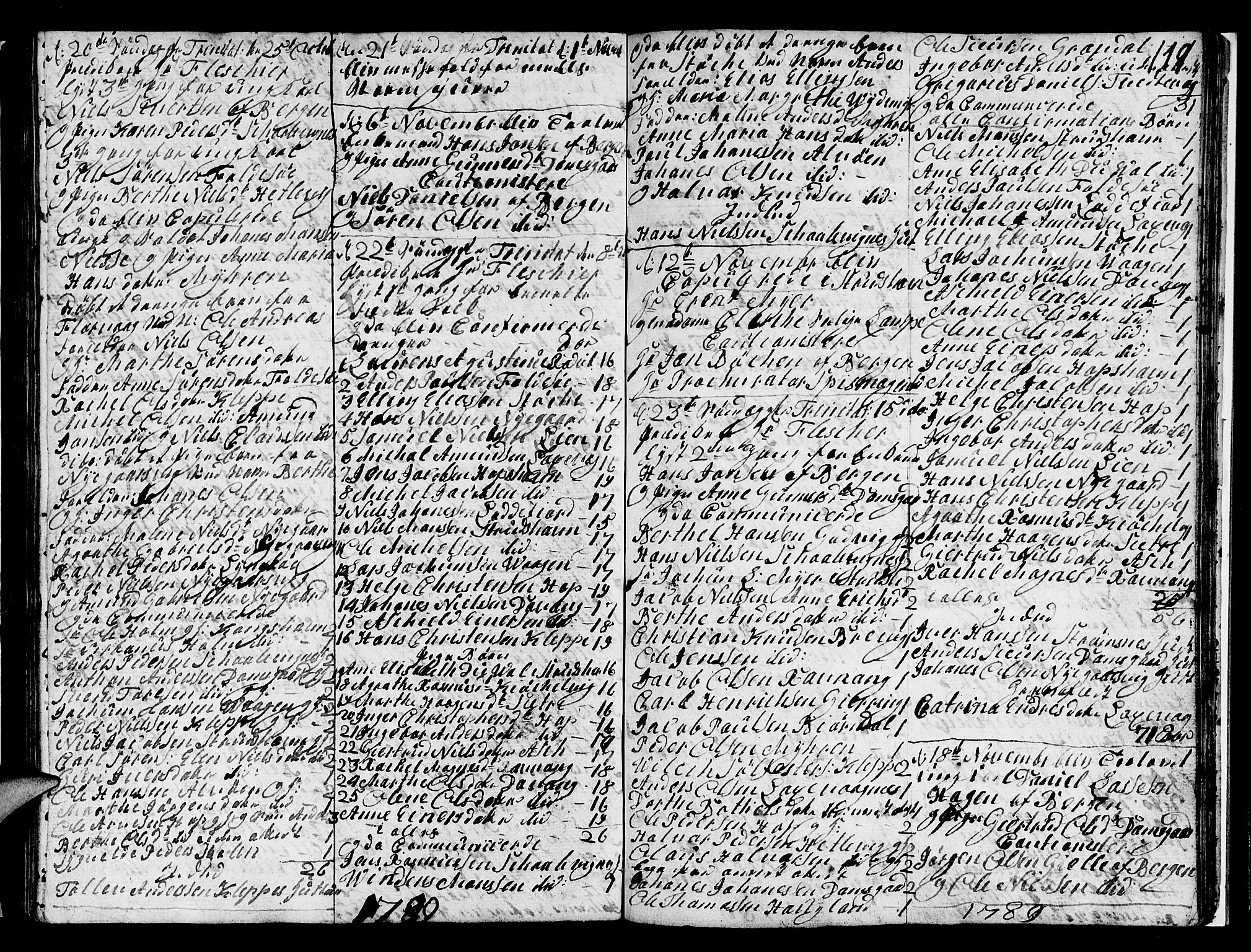 Askøy Sokneprestembete, SAB/A-74101/H/Ha/Hab/Haba/L0001: Parish register (copy) no. A 1, 1775-1792, p. 119